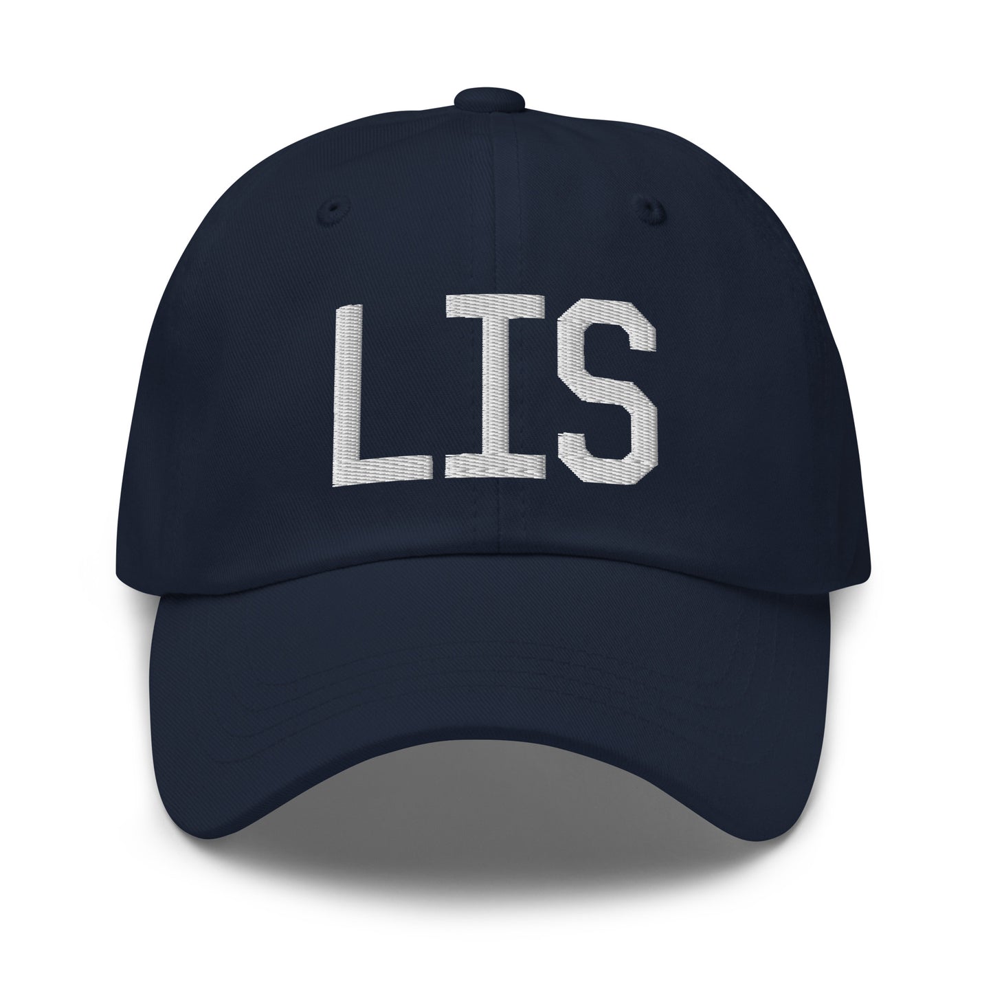 Airport Code Baseball Cap - White • LIS Lisbon • YHM Designs - Image 16