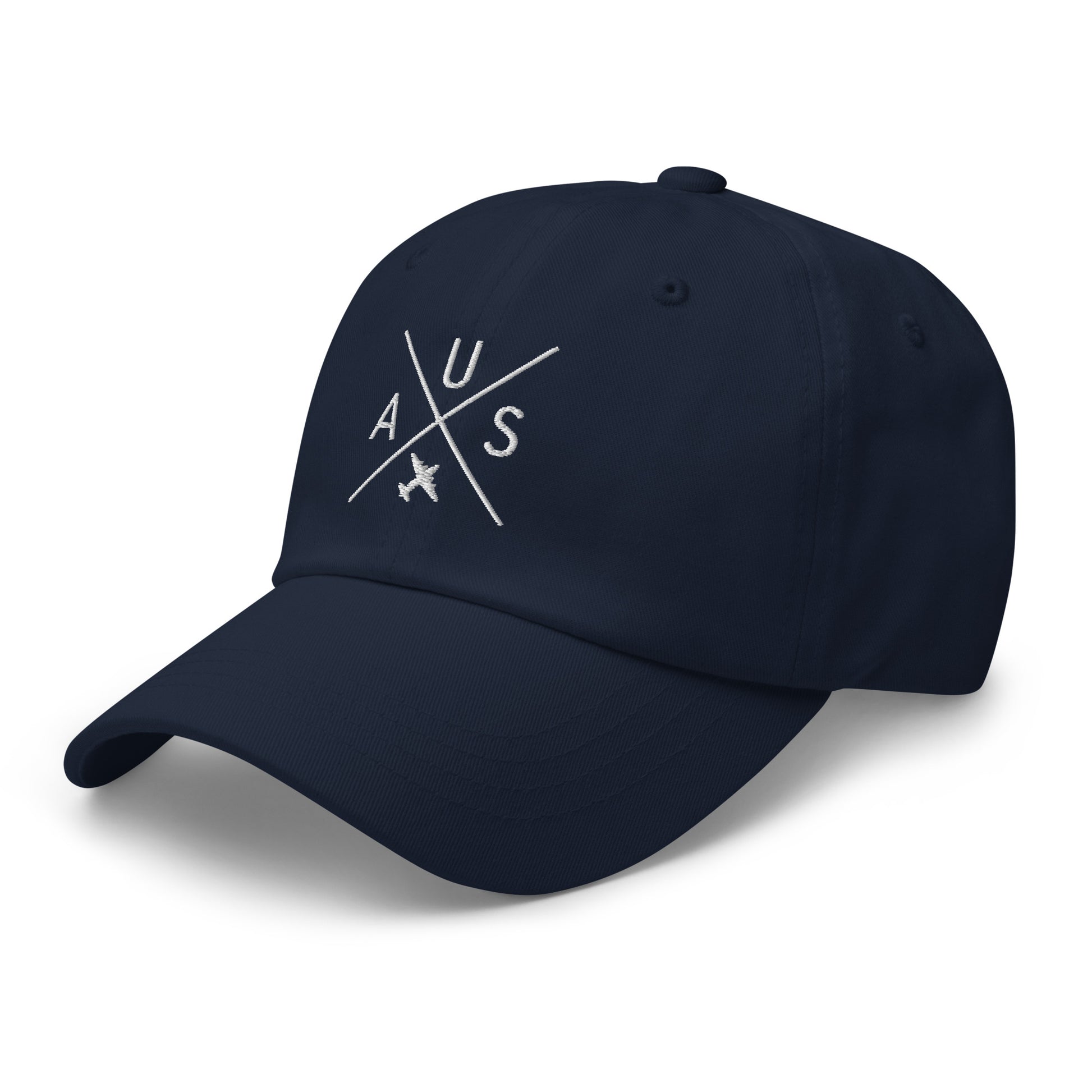 Crossed-X Dad Hat - White • AUS Austin • YHM Designs - Image 18