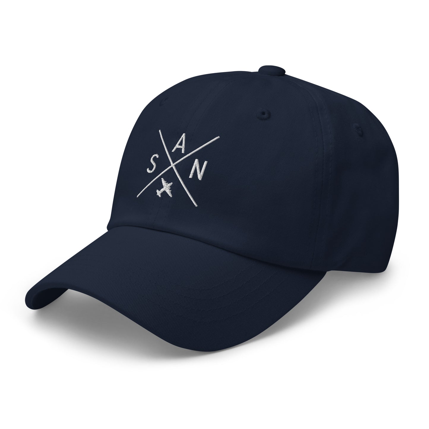 Crossed-X Dad Hat - White • SAN San Diego • YHM Designs - Image 18