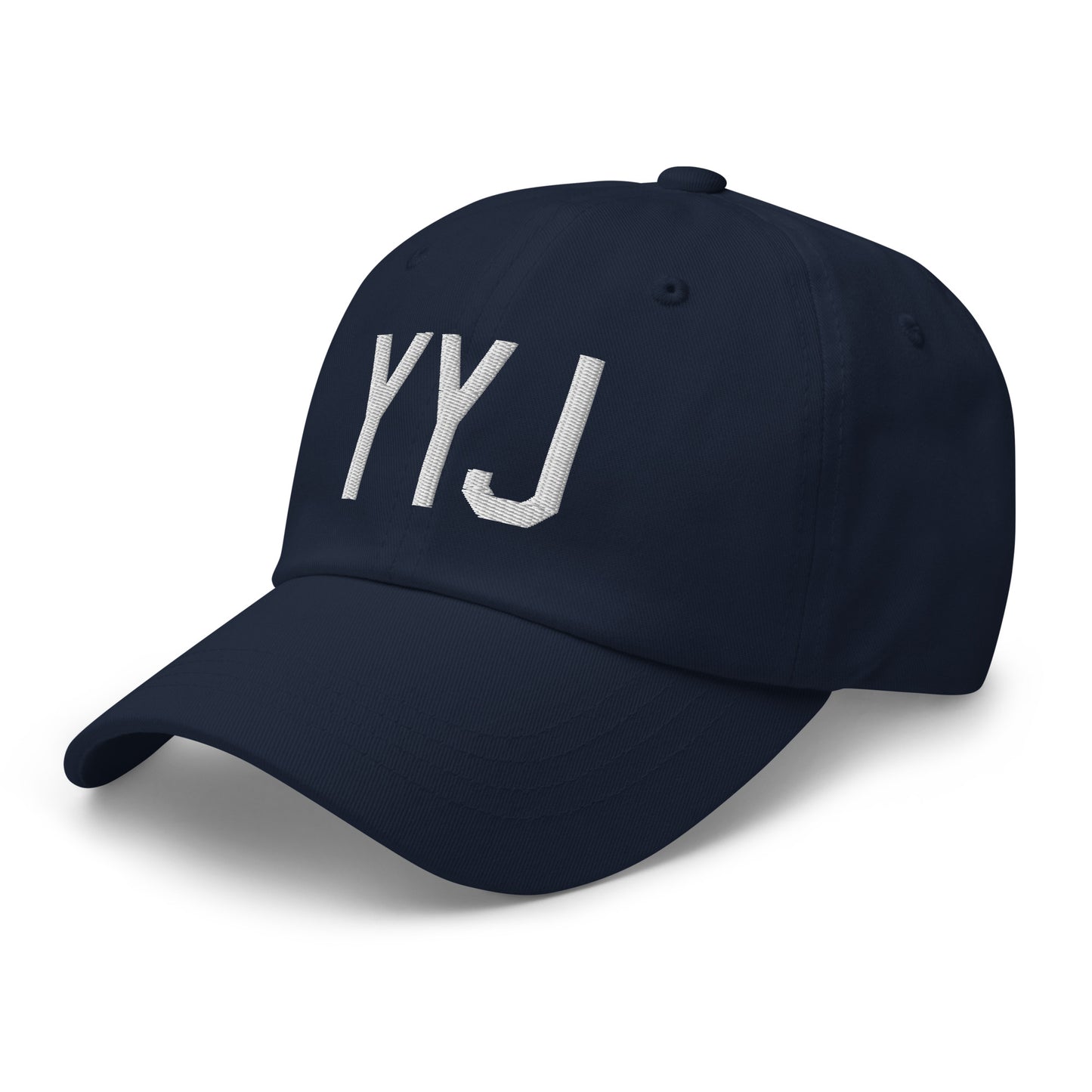 Airport Code Baseball Cap - White • YYJ Victoria • YHM Designs - Image 18