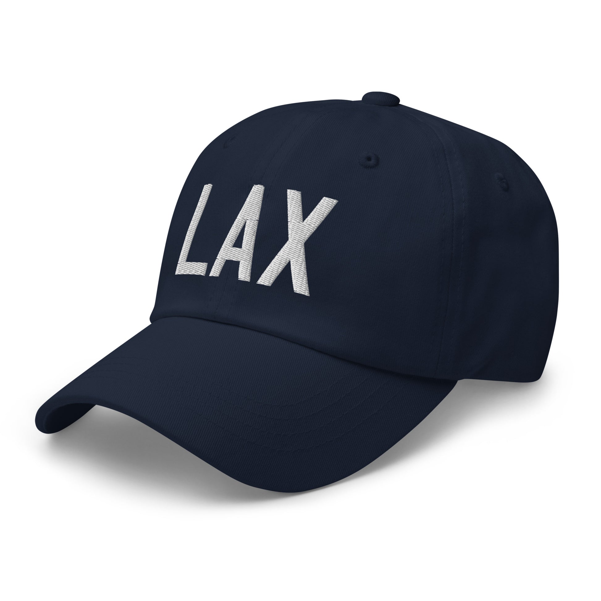 Airport Code Baseball Cap - White • LAX Los Angeles • YHM Designs - Image 18