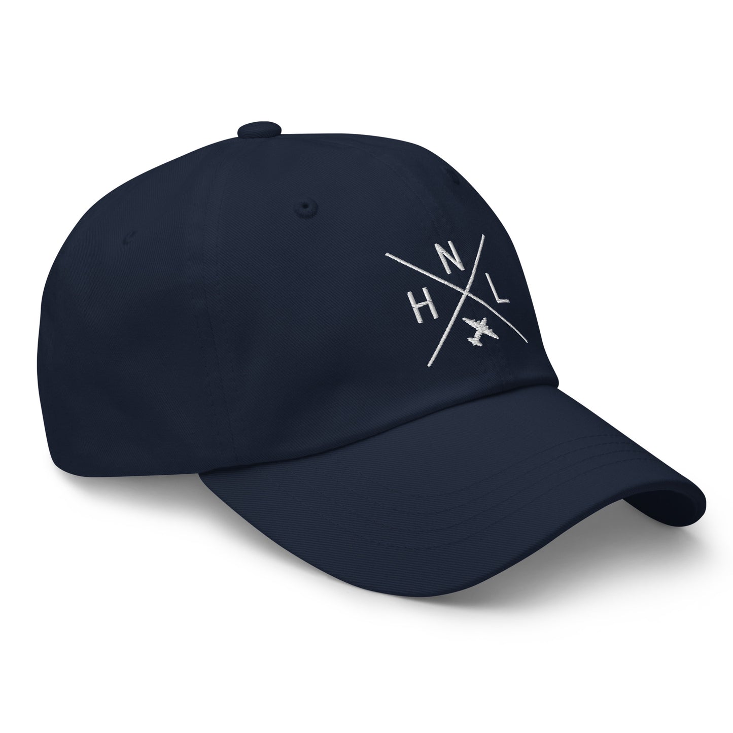Crossed-X Dad Hat - White • HNL Honolulu • YHM Designs - Image 17
