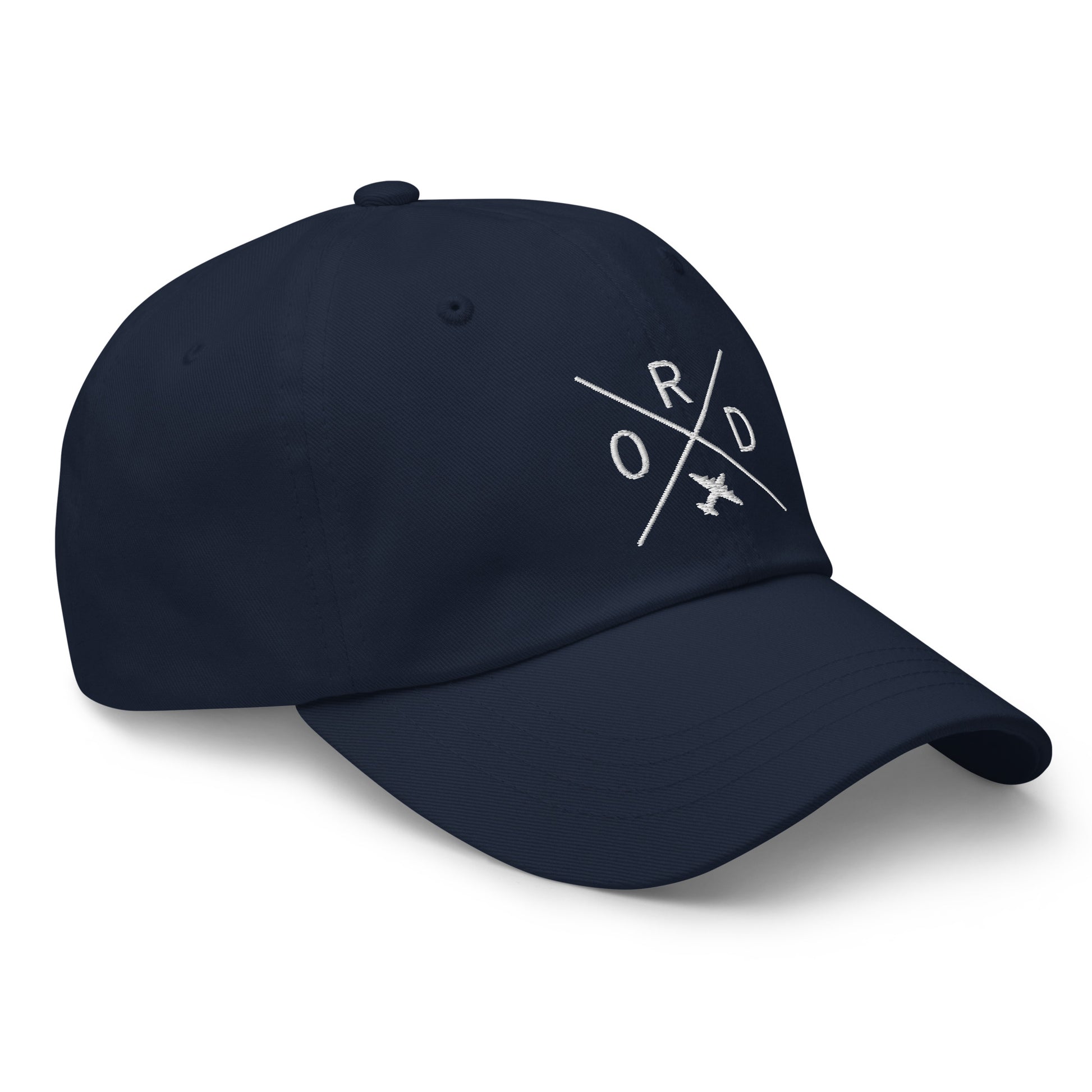 Crossed-X Dad Hat - White • ORD Chicago • YHM Designs - Image 17