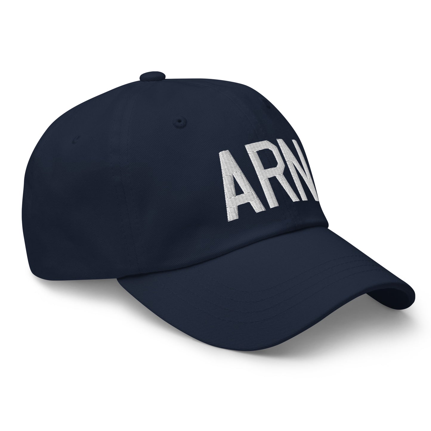 Airport Code Baseball Cap - White • ARN Stockholm • YHM Designs - Image 17