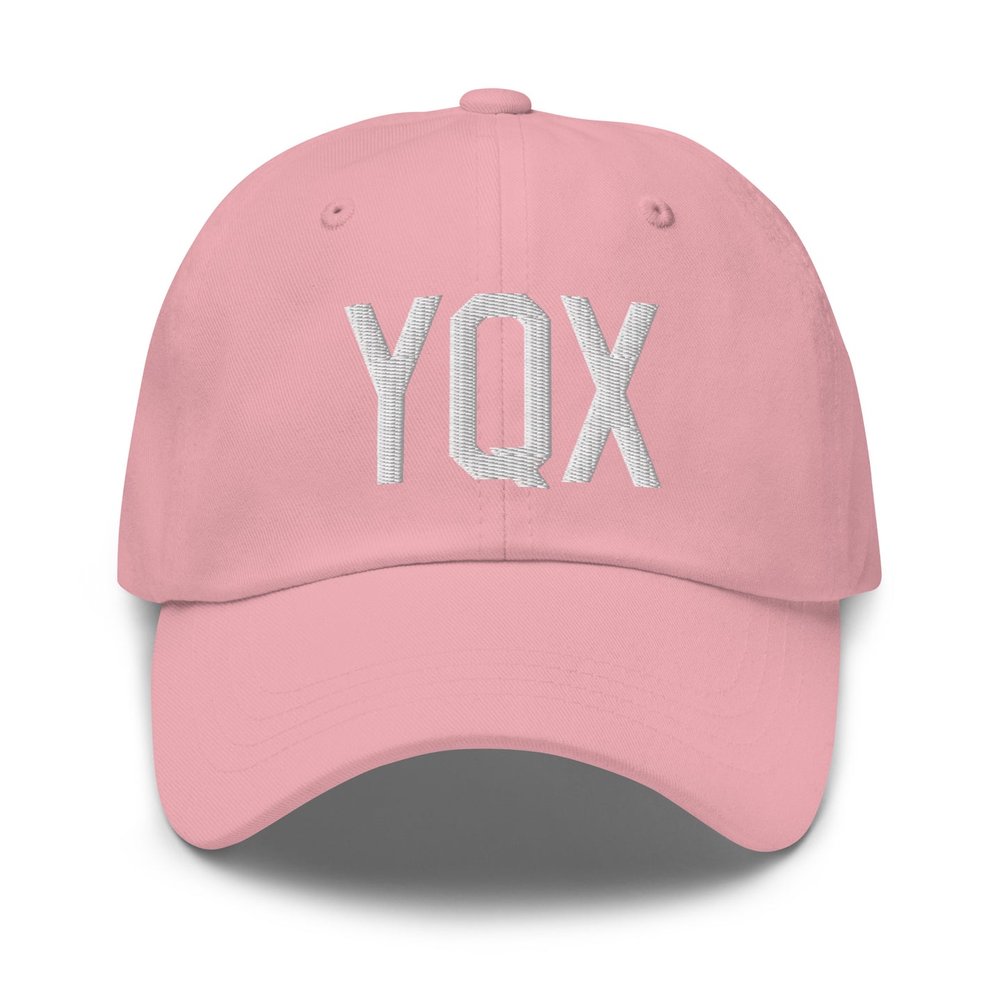 Airport Code Baseball Cap - White • YQX Gander • YHM Designs - Image 25