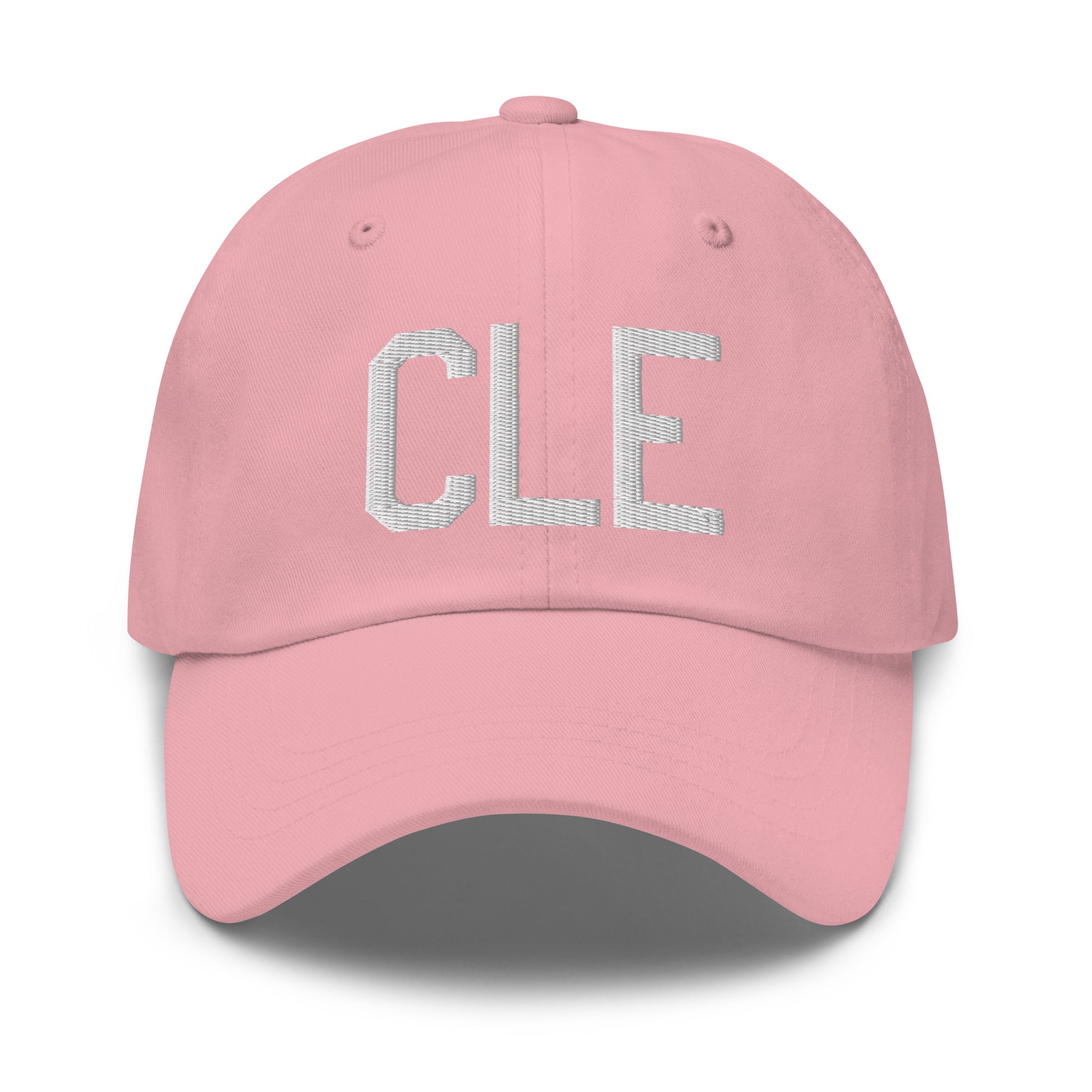 Airport Code Baseball Cap - White • CLE Cleveland • YHM Designs - Image 25