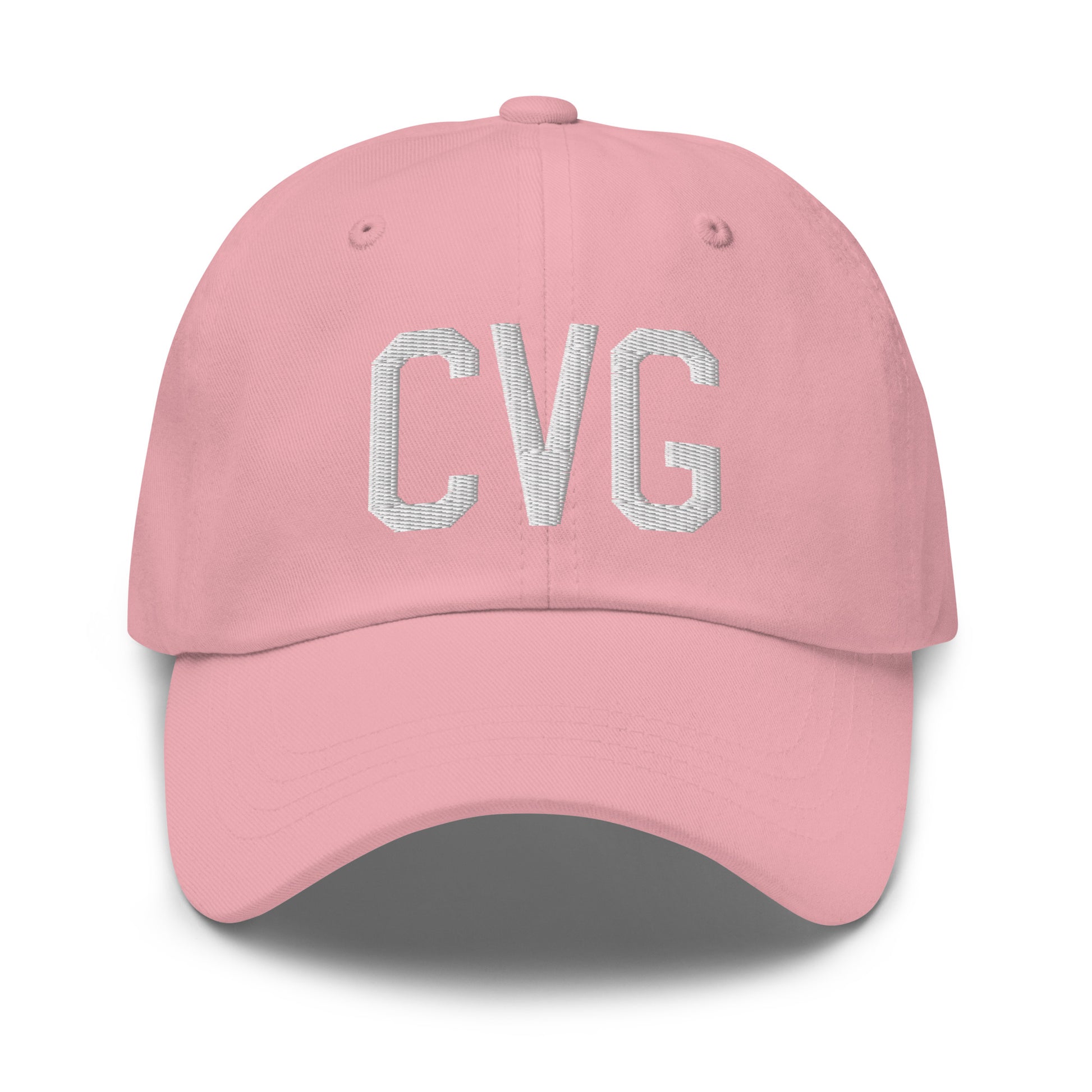 Airport Code Baseball Cap - White • CVG Cincinnati • YHM Designs - Image 25