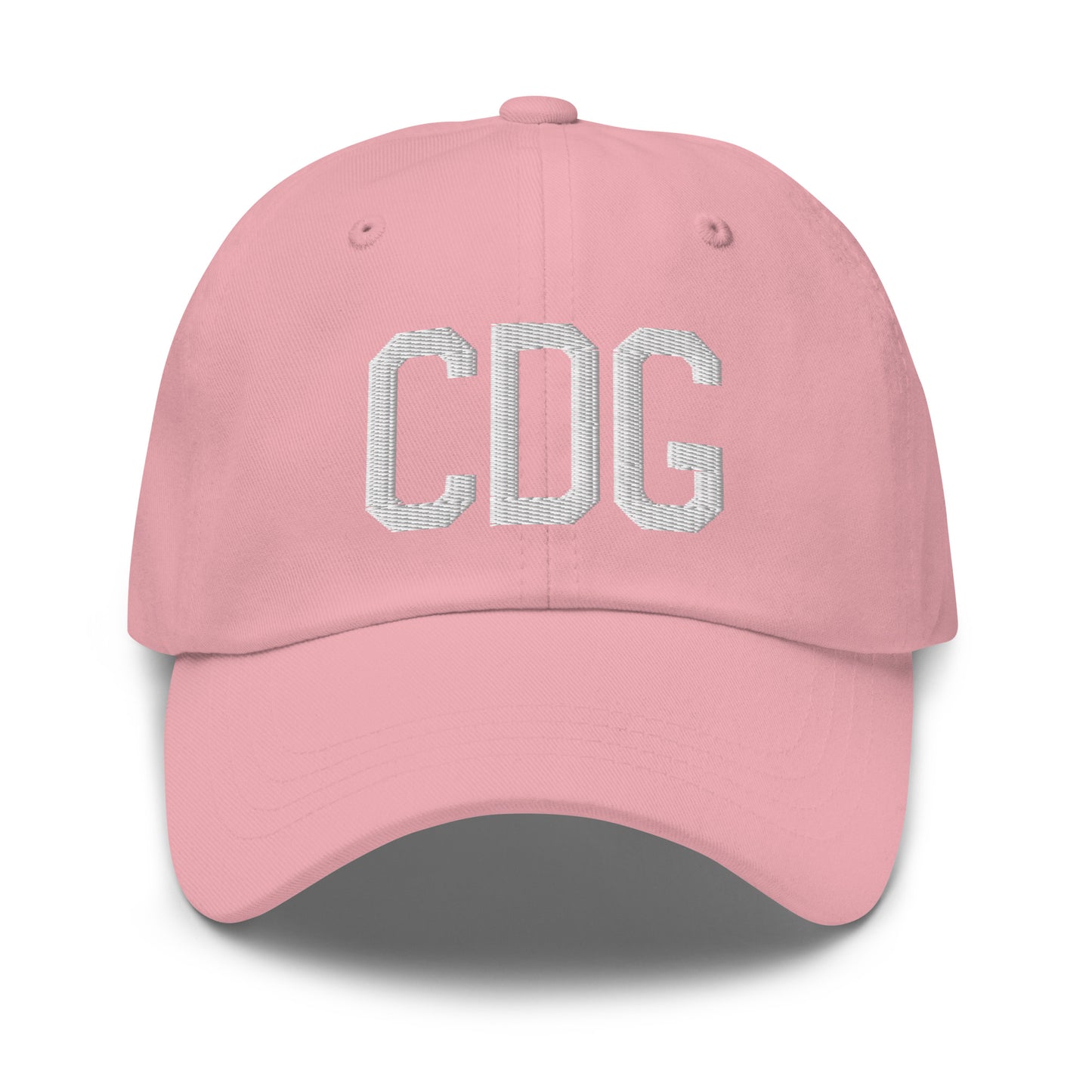 Airport Code Baseball Cap - White • CDG Paris • YHM Designs - Image 25