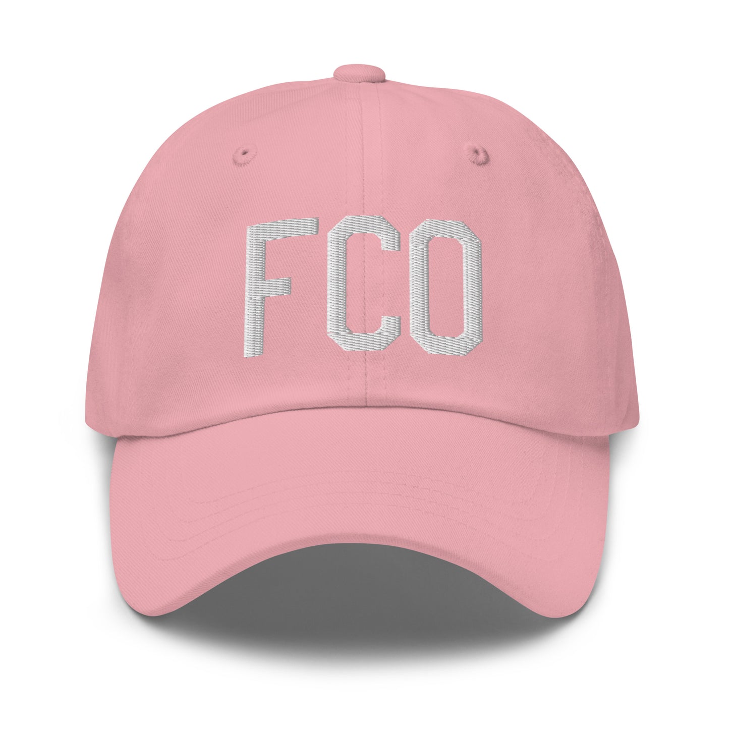 Airport Code Baseball Cap - White • FCO Rome • YHM Designs - Image 25