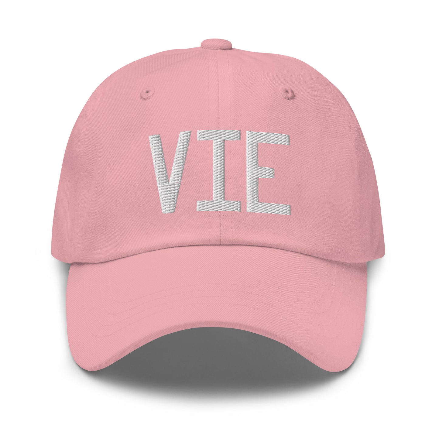 Airport Code Baseball Cap - White • VIE Vienna • YHM Designs - Image 25