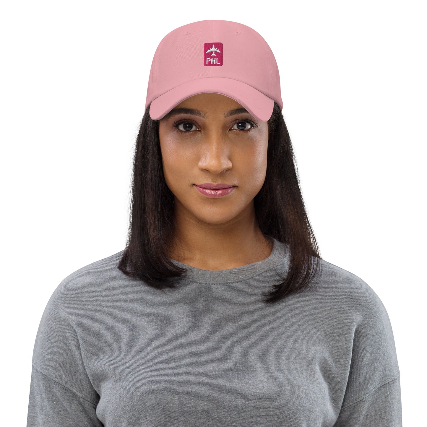 Jetliner Baseball Cap • Pink • PHL Philadelphia • YHM Designs - Image 03