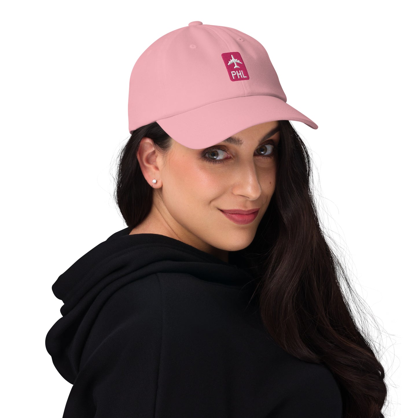 Jetliner Baseball Cap • Pink • PHL Philadelphia • YHM Designs - Image 05