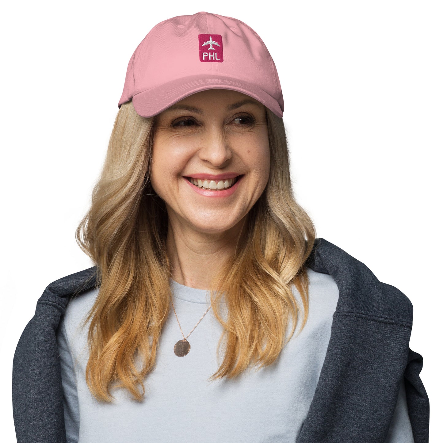 Jetliner Baseball Cap • Pink • PHL Philadelphia • YHM Designs - Image 06