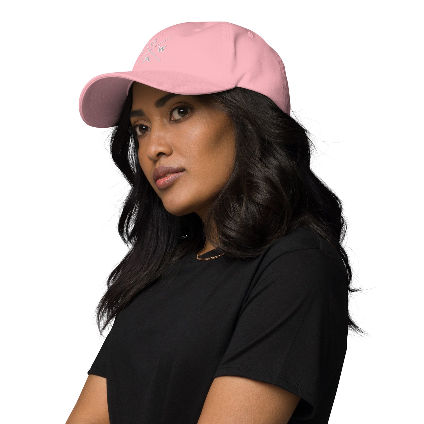 Crossed-X Dad Hat - White • YOW Ottawa • YHM Designs - Image 09