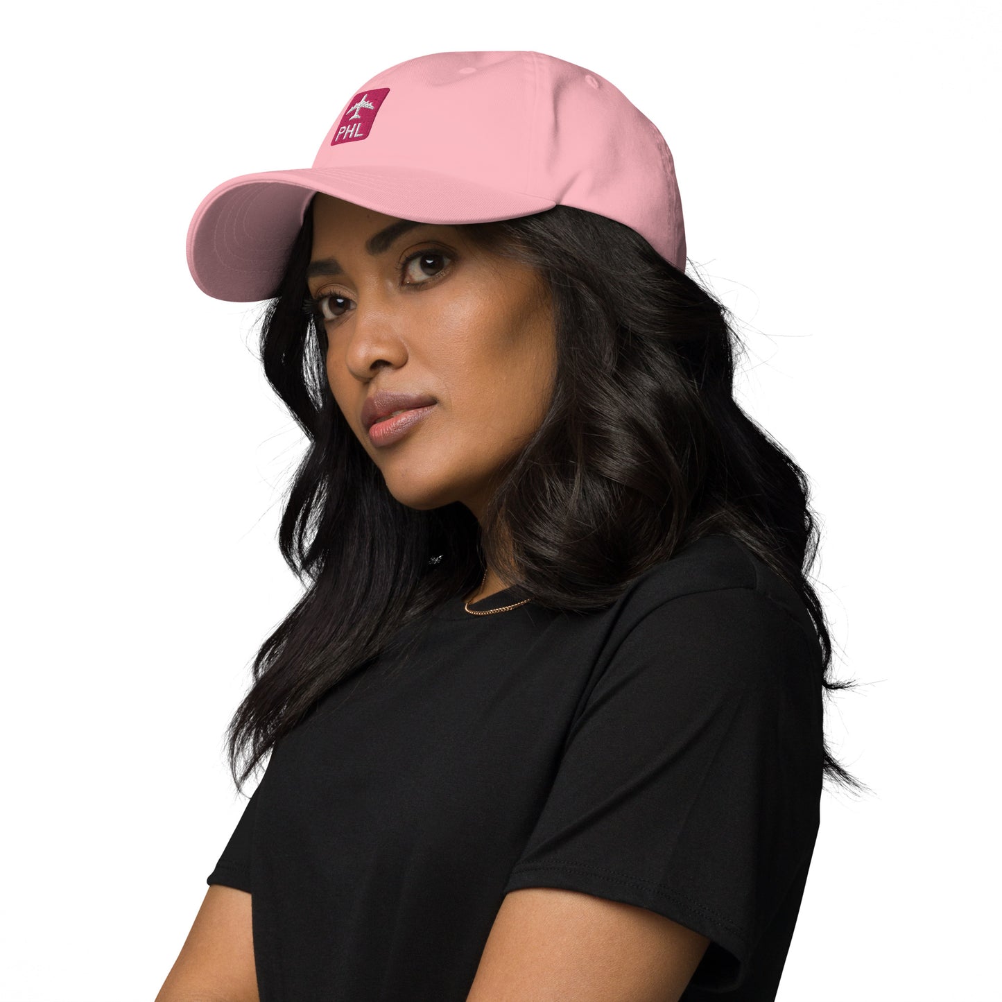 Jetliner Baseball Cap • Pink • PHL Philadelphia • YHM Designs - Image 04