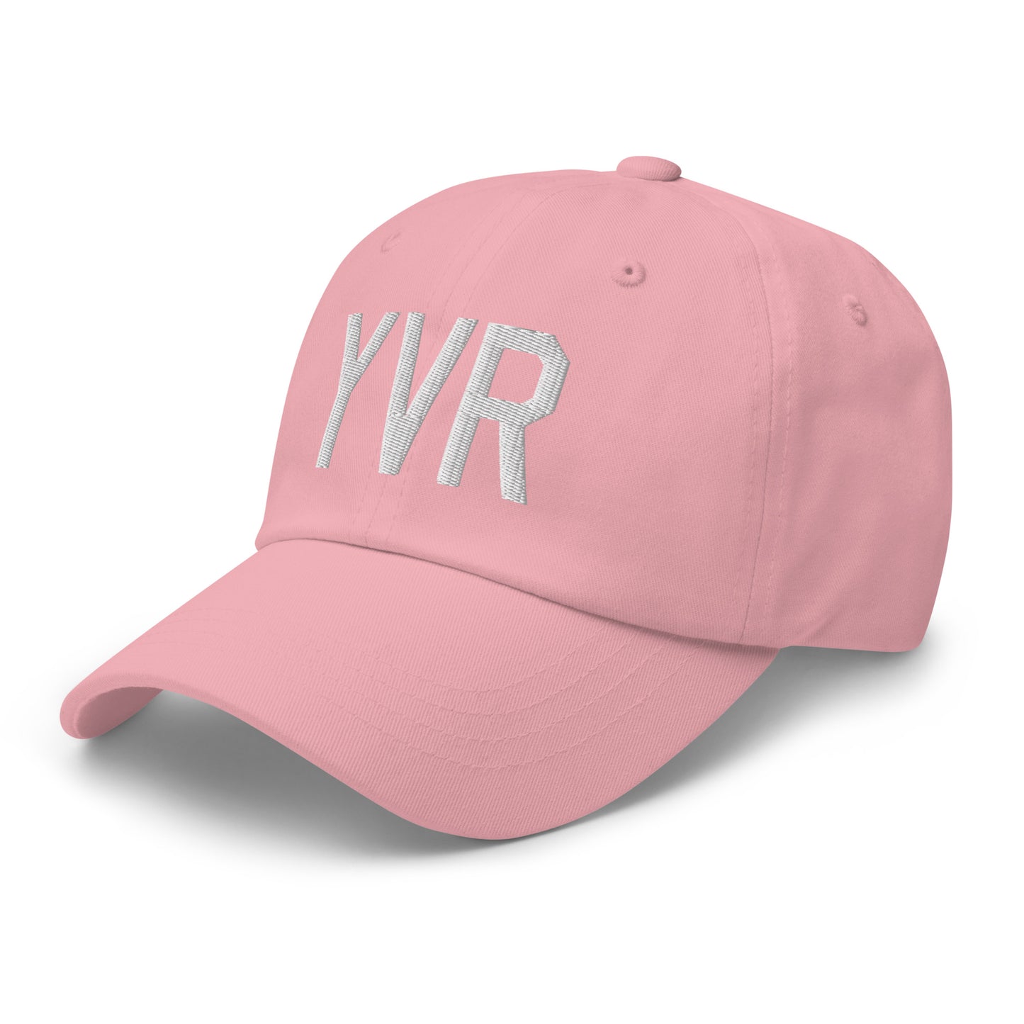 Airport Code Baseball Cap - White • YVR Vancouver • YHM Designs - Image 27