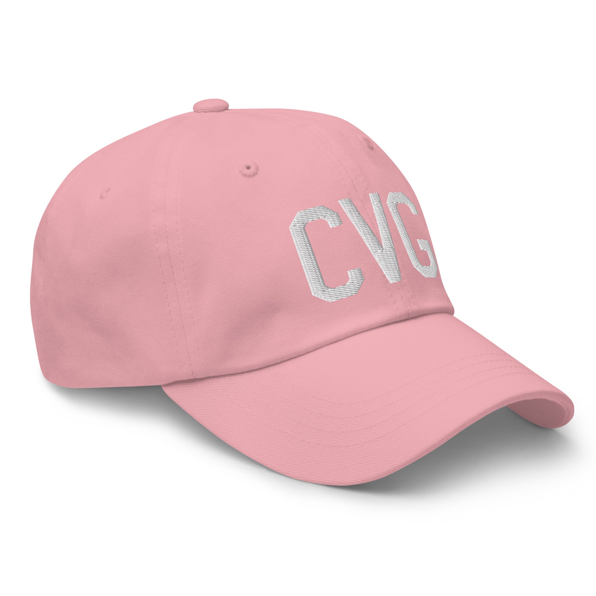 Airport Code Baseball Cap - White • CVG Cincinnati • YHM Designs - Image 26