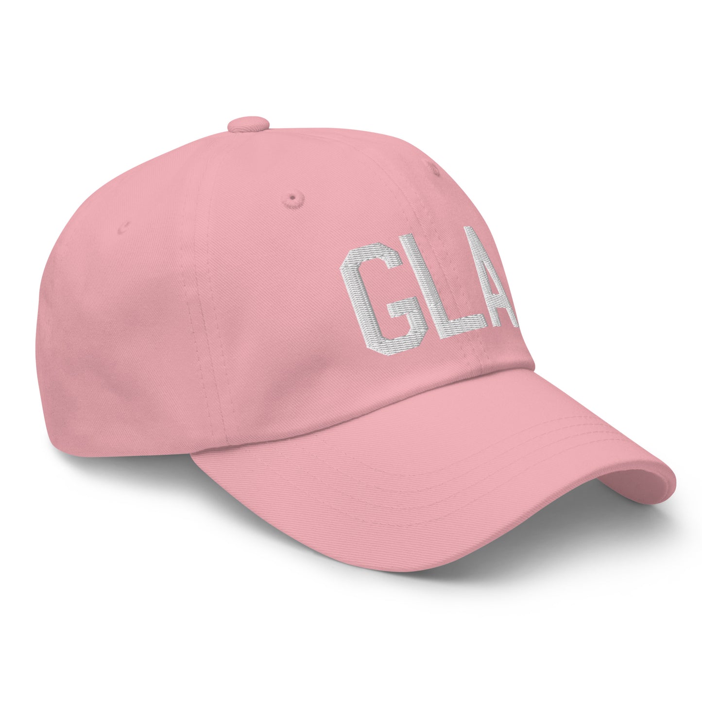 Airport Code Baseball Cap - White • GLA Glasgow • YHM Designs - Image 26