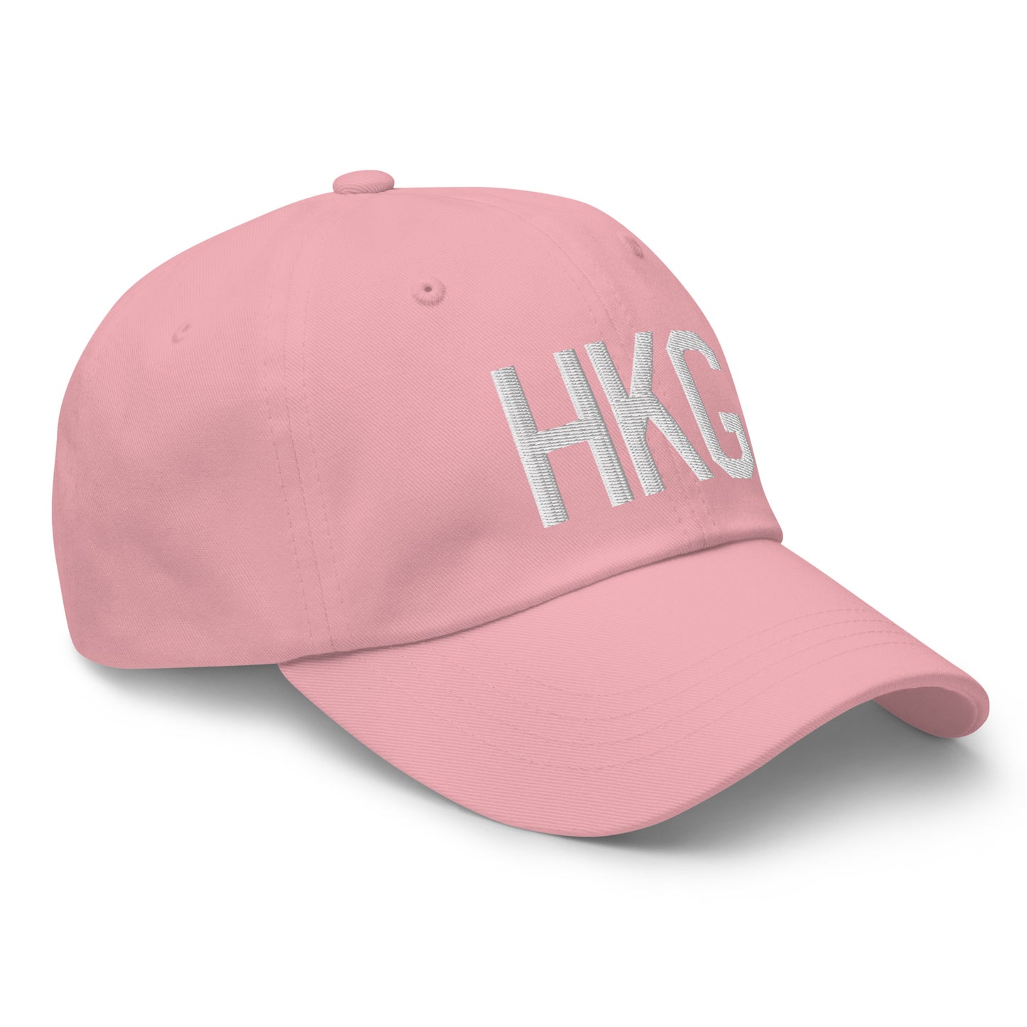 Airport Code Baseball Cap - White • HKG Hong Kong • YHM Designs - Image 26