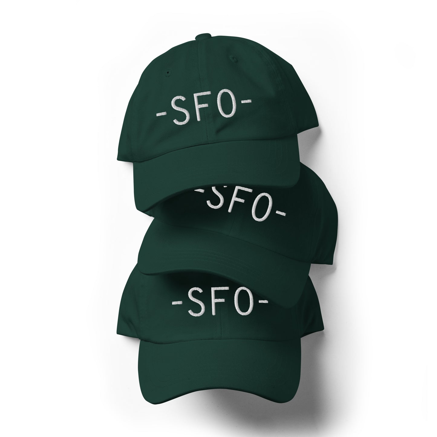 Souvenir Baseball Cap - White • SFO San Francisco • YHM Designs - Image 05