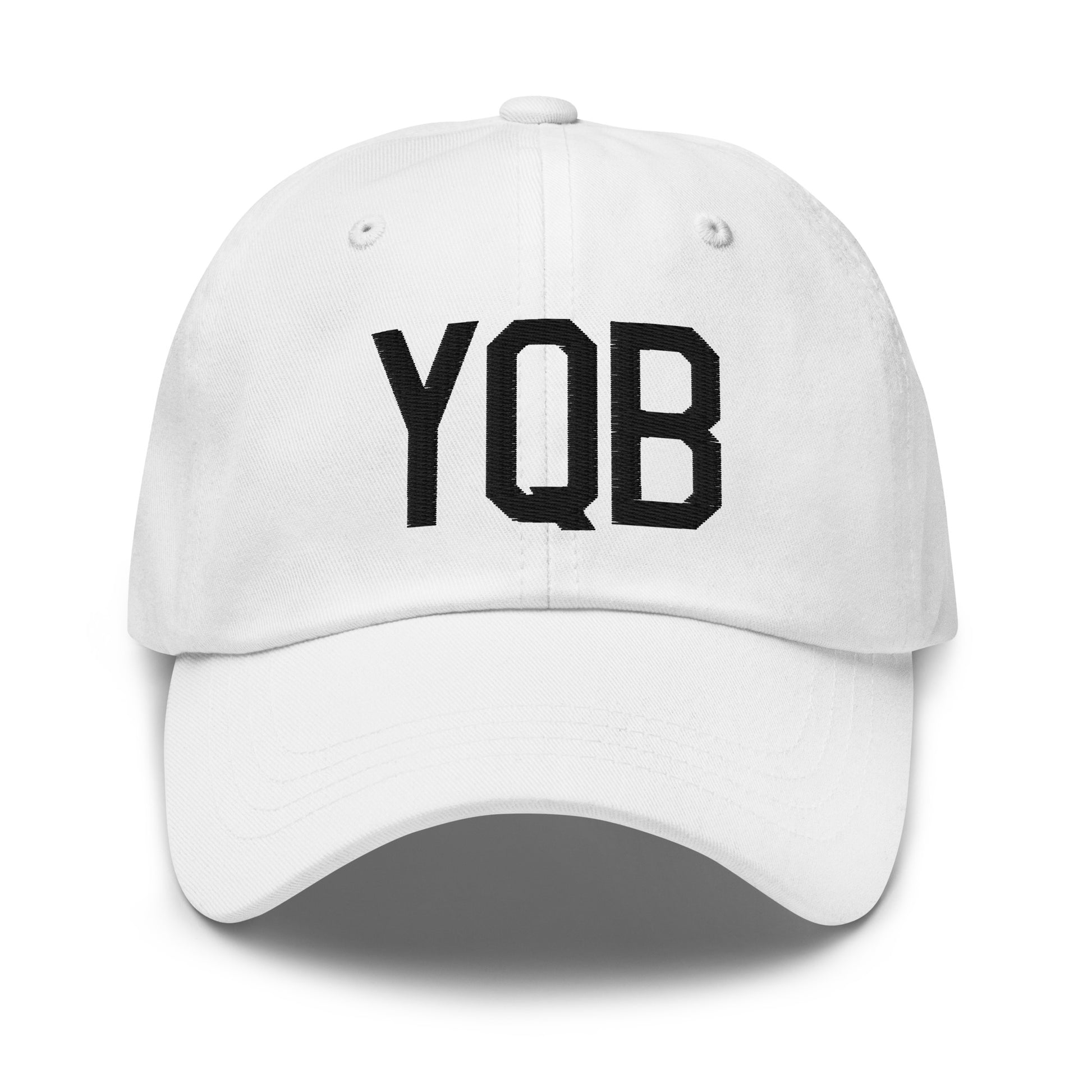 Airport Code Baseball Cap - Black • YQB Quebec City • YHM Designs - Image 18
