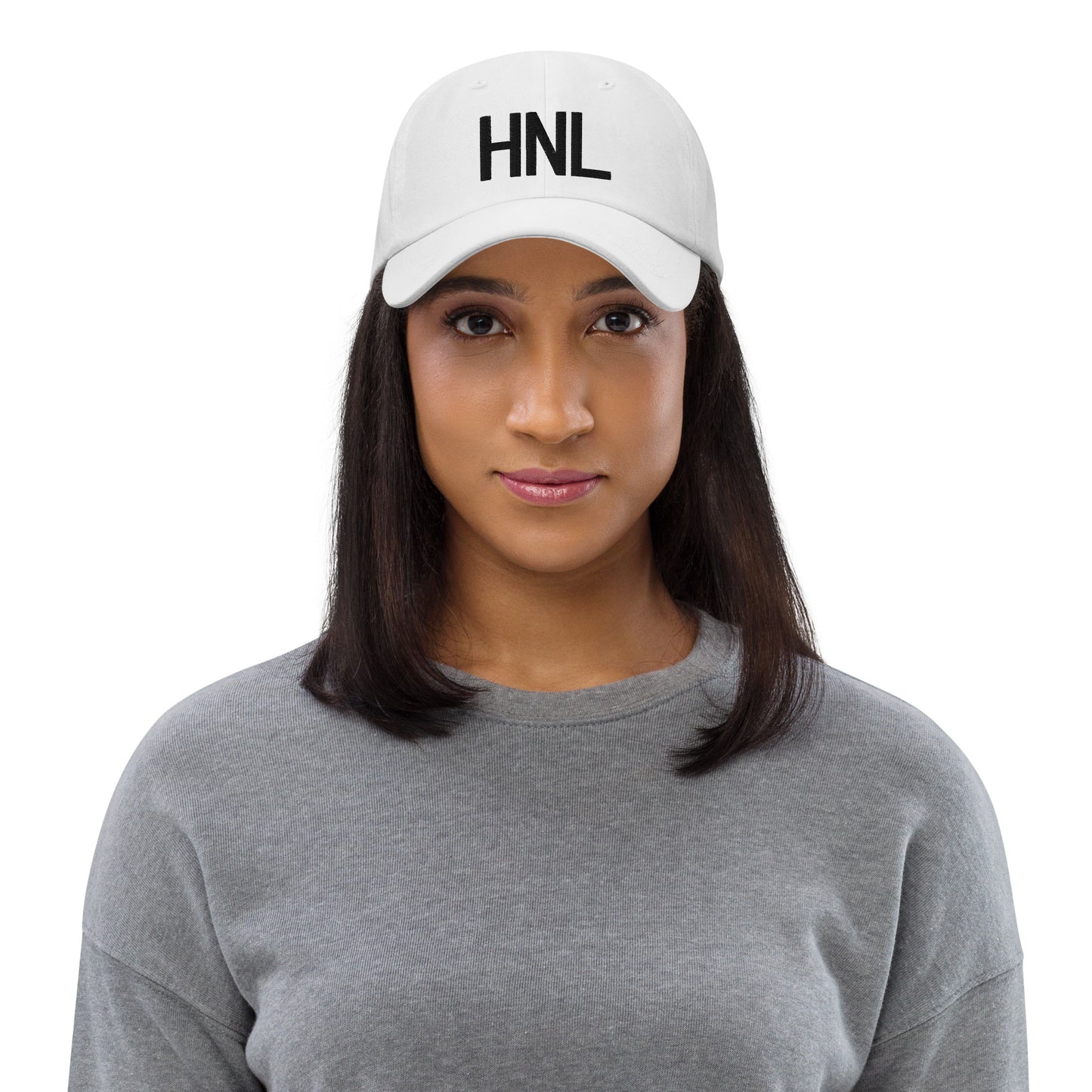Airport Code Baseball Cap - Black • HNL Honolulu • YHM Designs - Image 08