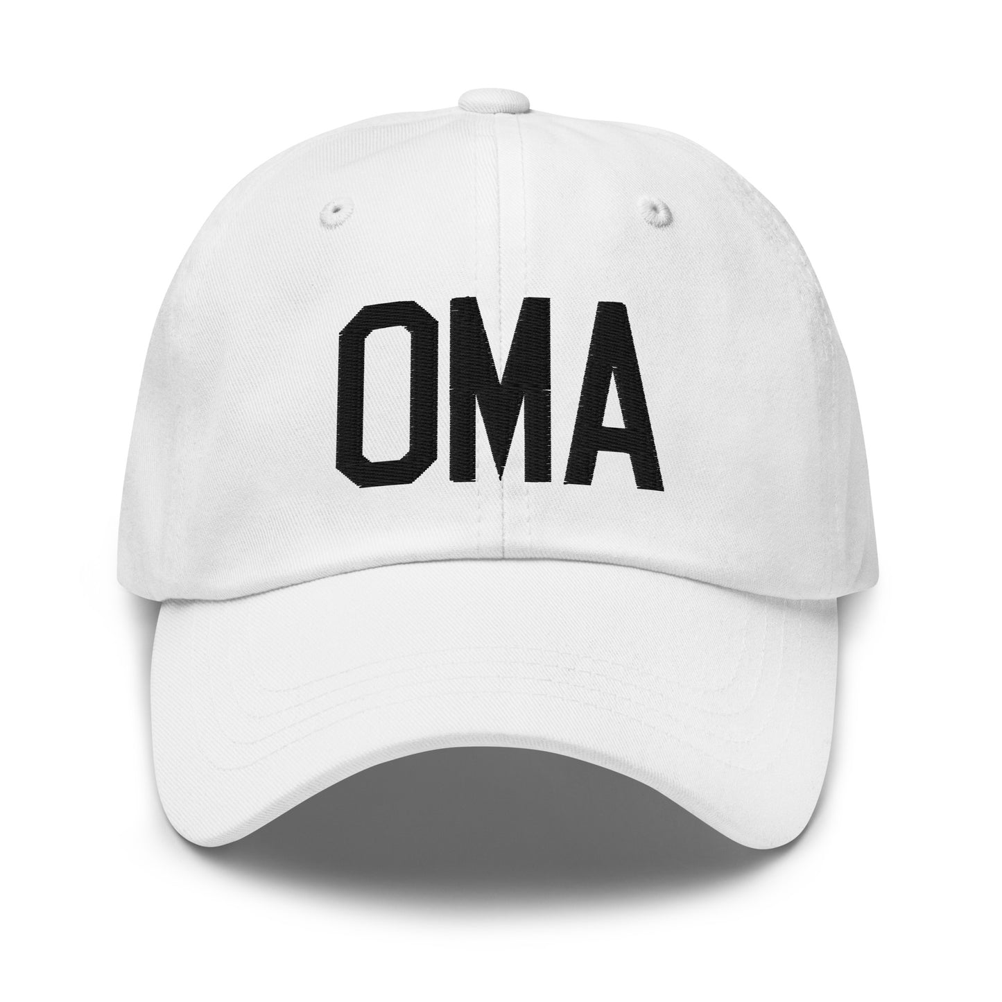 Airport Code Baseball Cap - Black • OMA Omaha • YHM Designs - Image 18