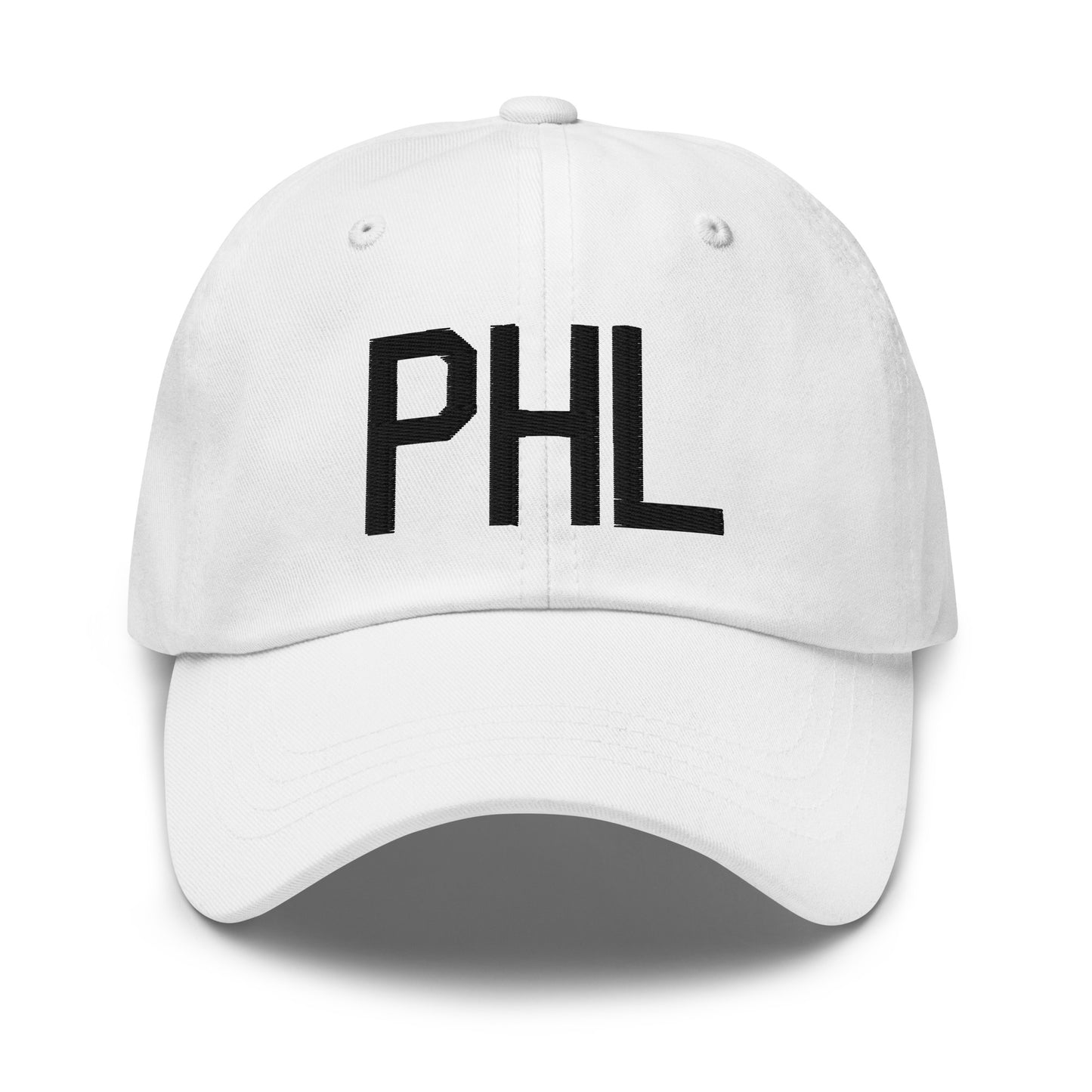 Airport Code Baseball Cap - Black • PHL Philadelphia • YHM Designs - Image 18