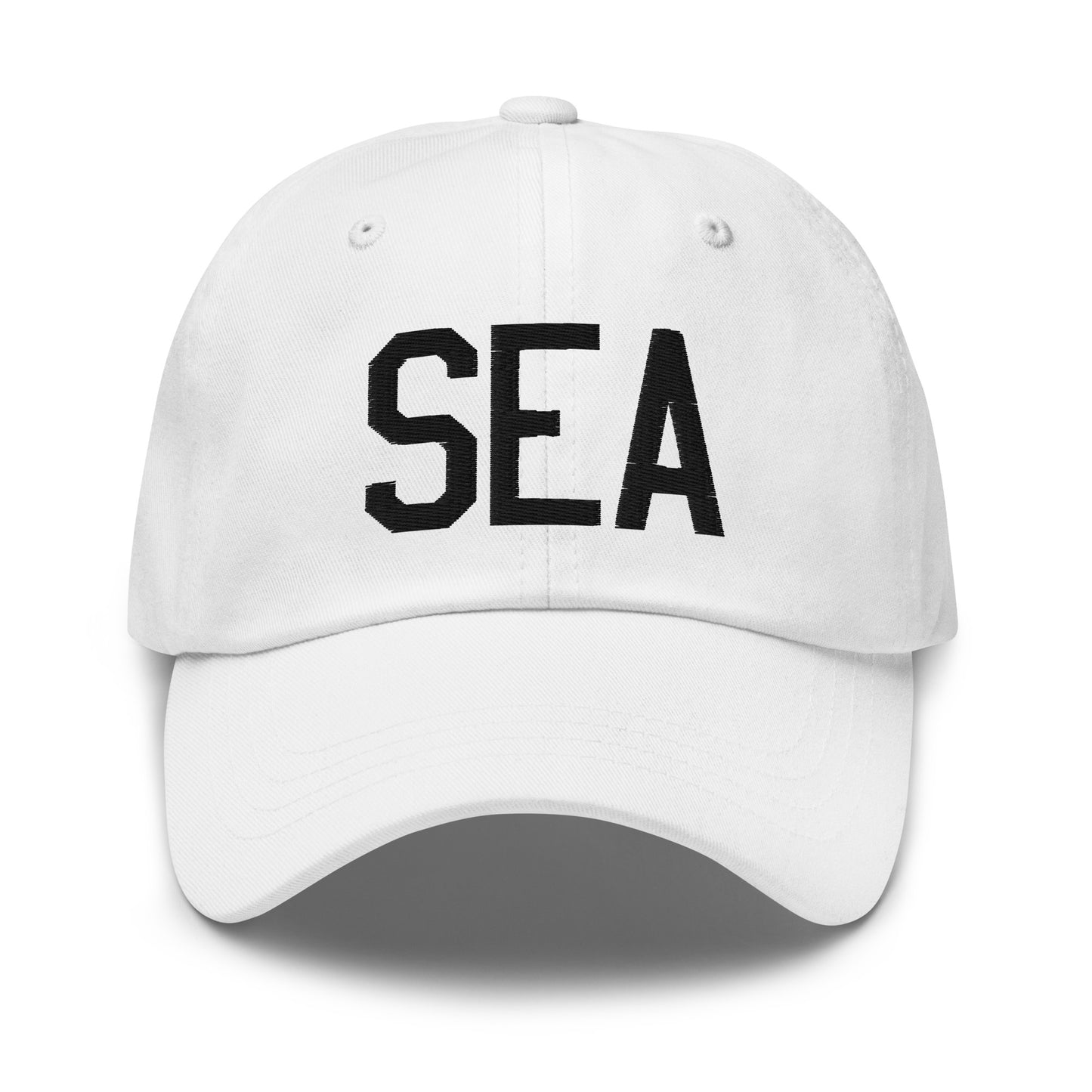Airport Code Baseball Cap - Black • SEA Seattle • YHM Designs - Image 18