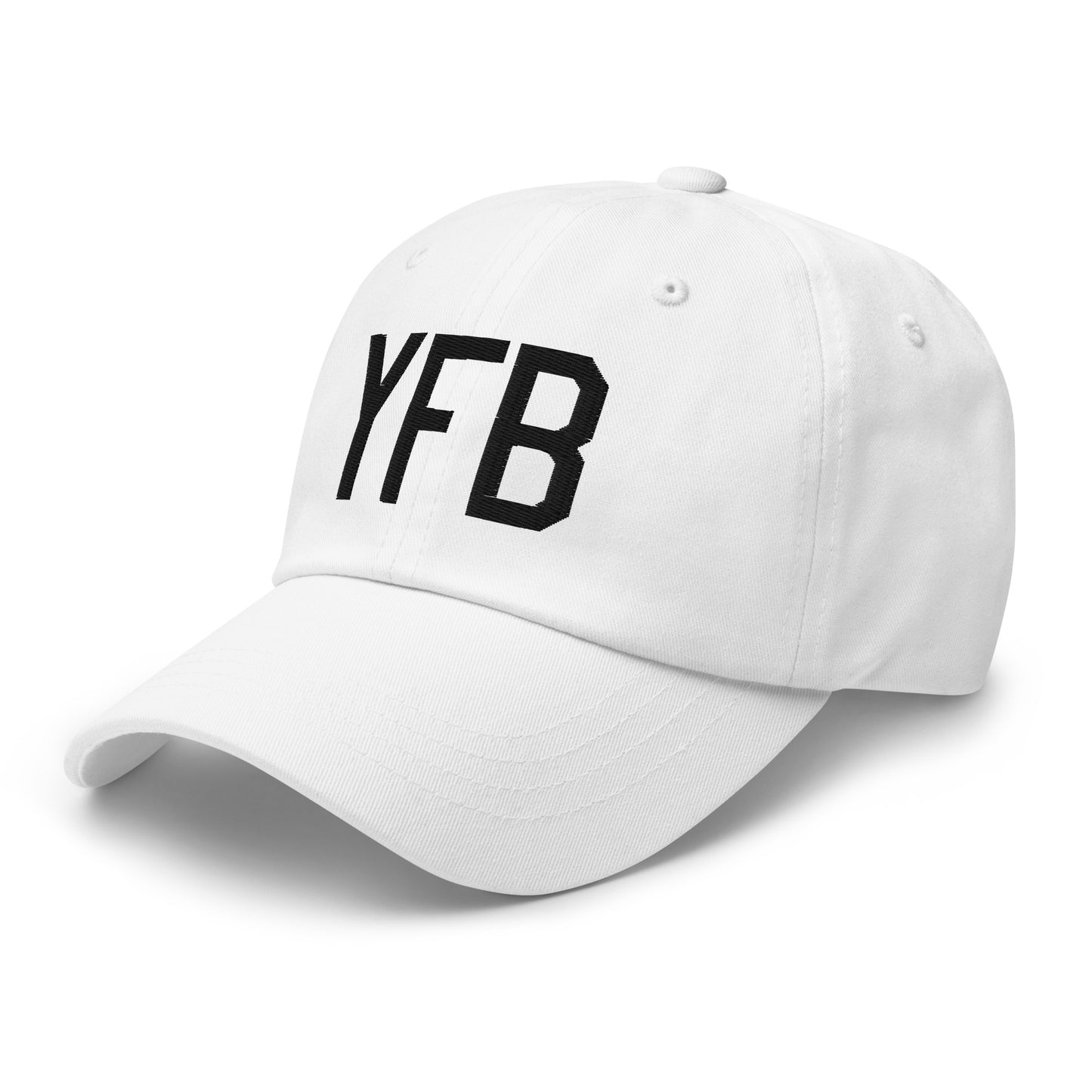 Airport Code Baseball Cap - Black • YFB Iqaluit • YHM Designs - Image 20