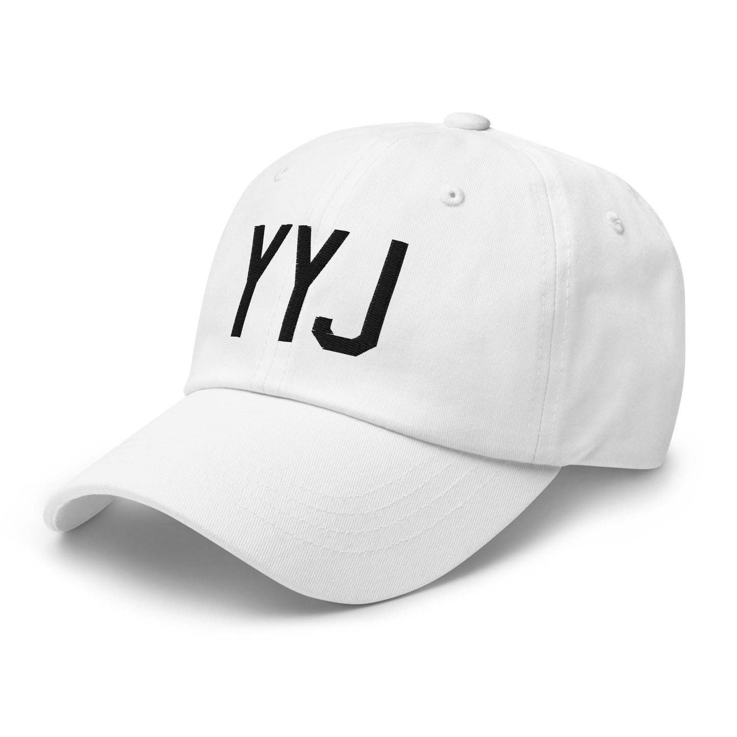 Airport Code Baseball Cap - Black • YYJ Victoria • YHM Designs - Image 20