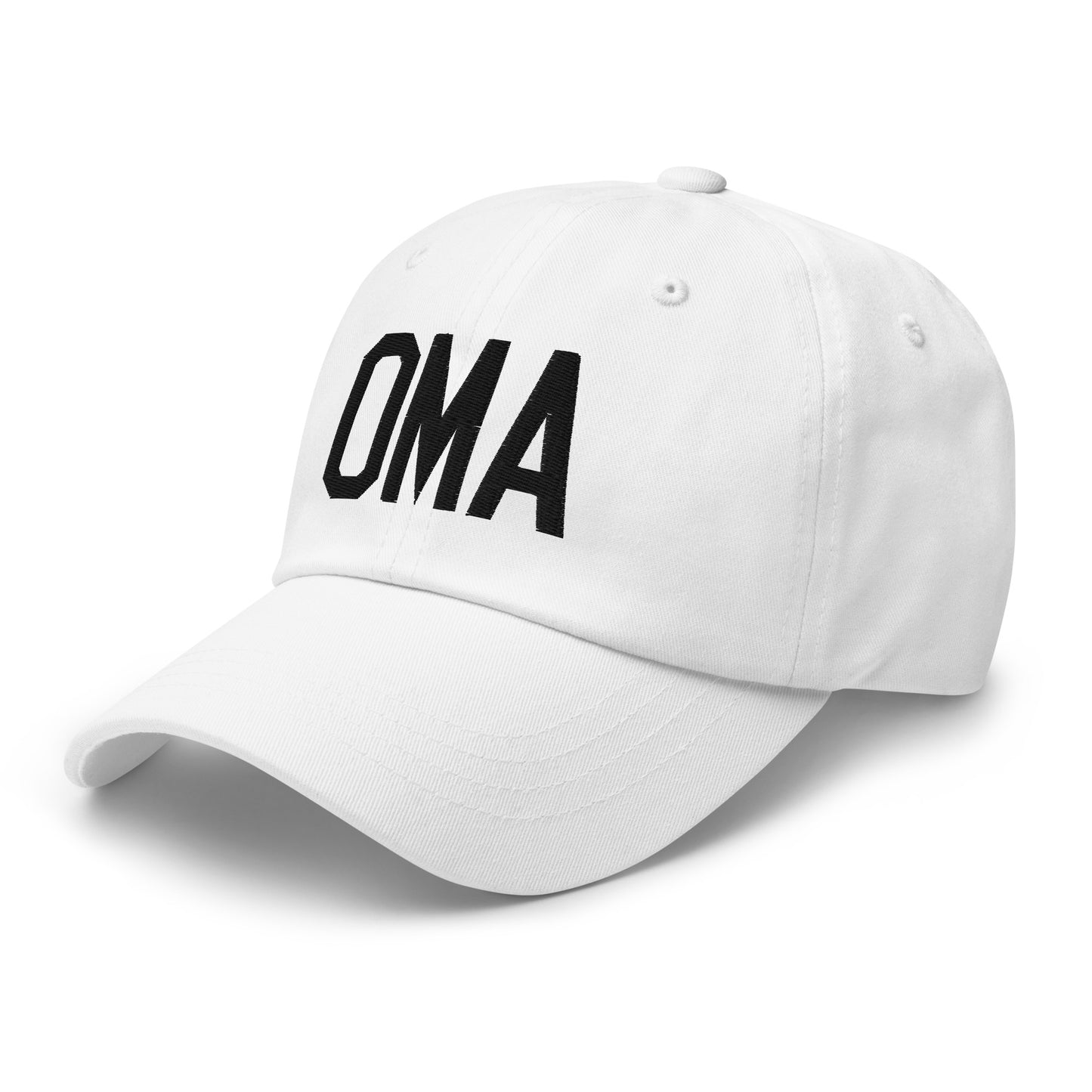 Airport Code Baseball Cap - Black • OMA Omaha • YHM Designs - Image 20