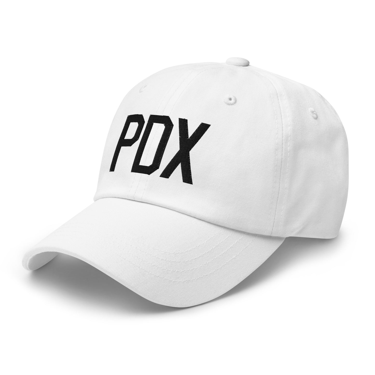 Airport Code Baseball Cap - Black • PDX Portland • YHM Designs - Image 20