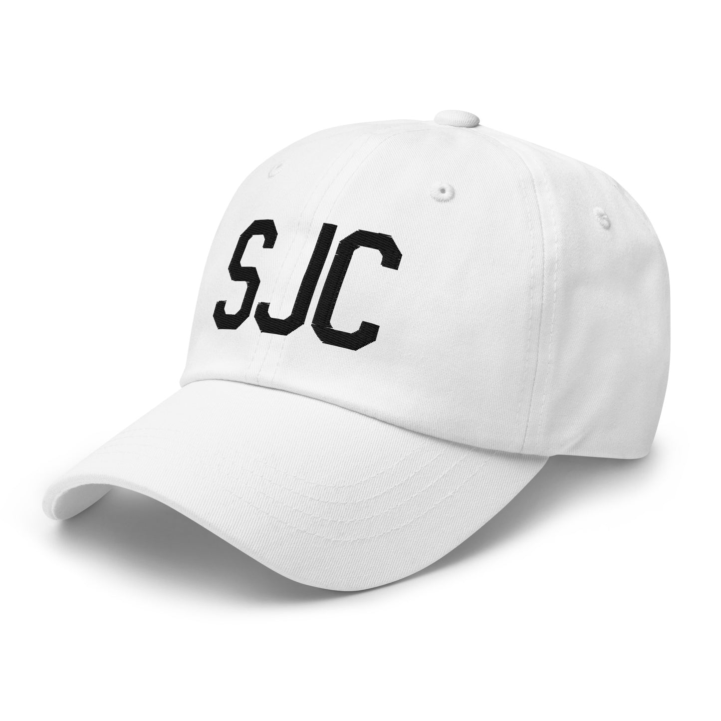 Airport Code Baseball Cap - Black • SJC San Jose • YHM Designs - Image 20