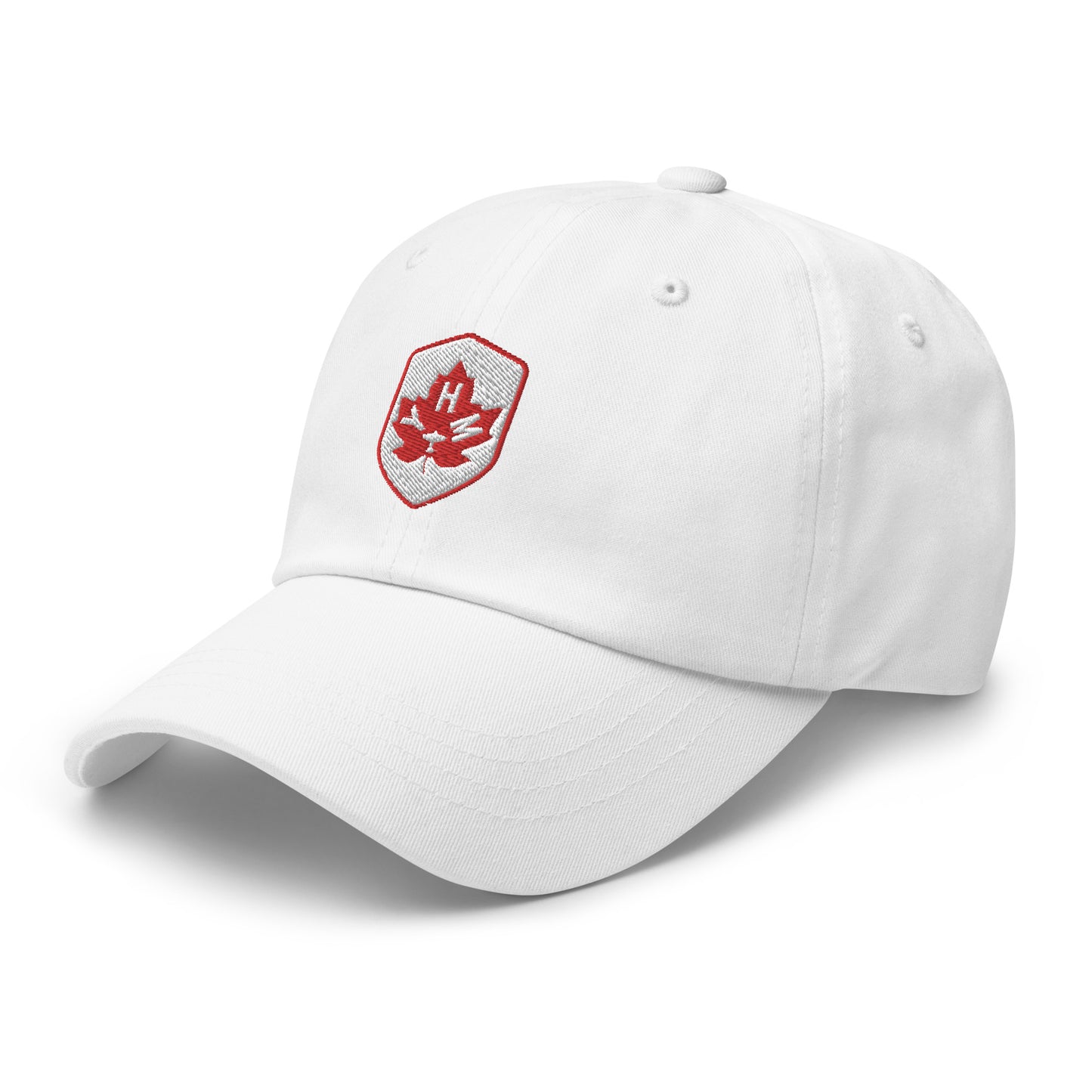 YHM Hamilton Baseball Cap • Maple Leaf Shield Design - Red & White • YHM Designs - Image 24