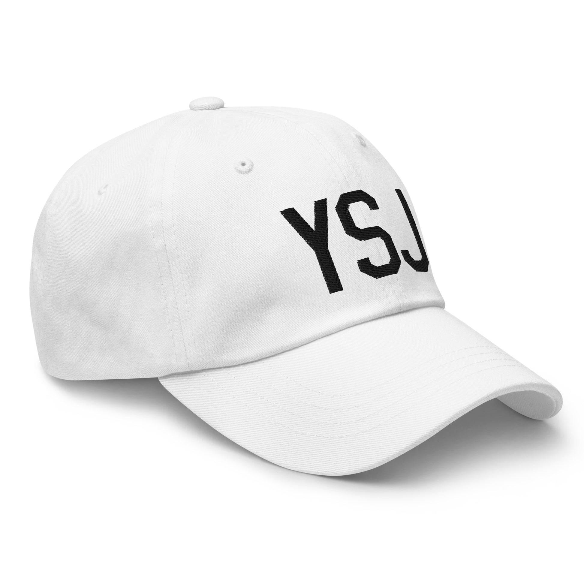 Airport Code Baseball Cap - Black • YSJ Saint John • YHM Designs - Image 19