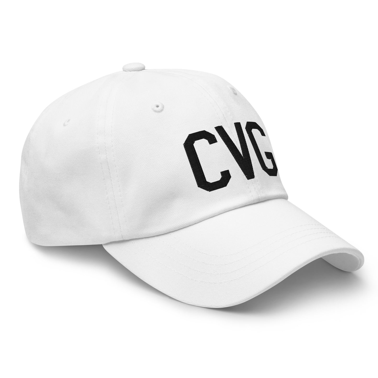 Airport Code Baseball Cap - Black • CVG Cincinnati • YHM Designs - Image 19