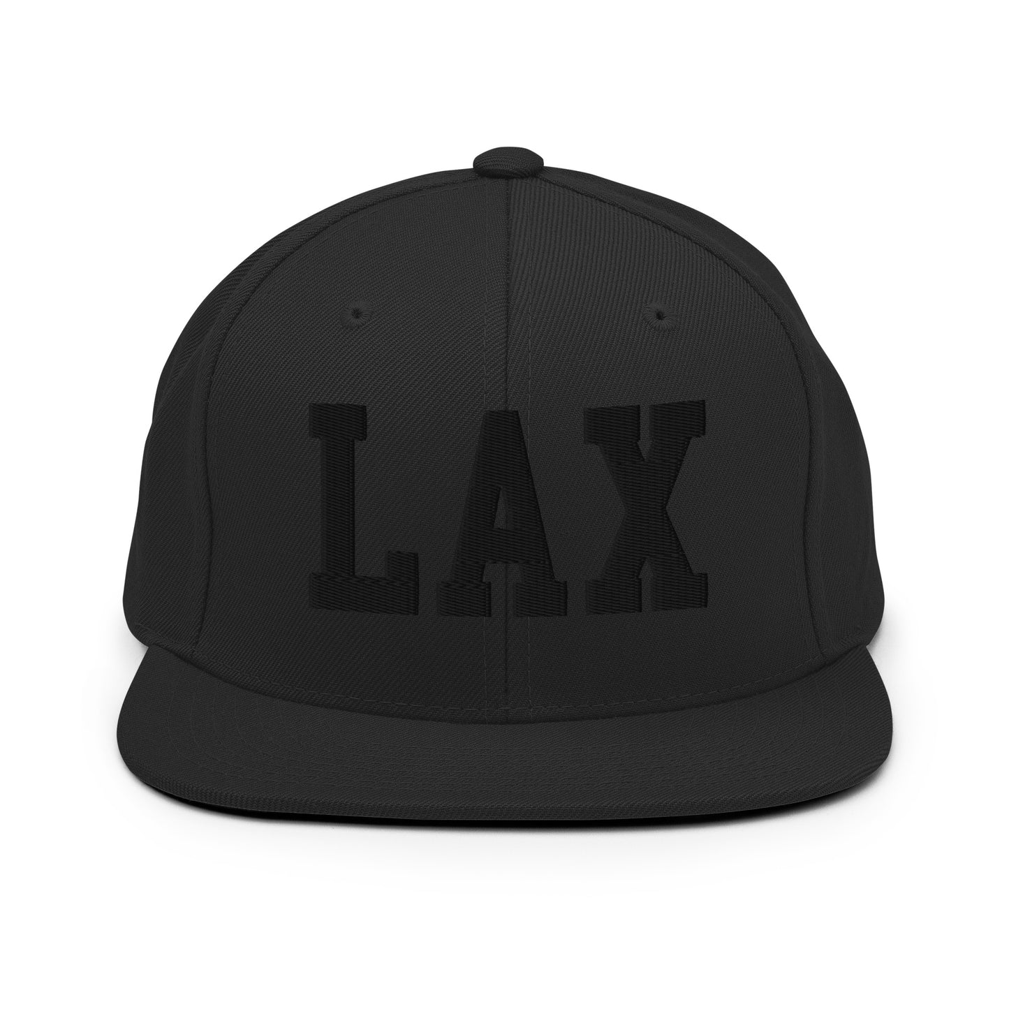 College-Style Classic Snapback Hat • Black • LAX Los Angeles • YHM Designs - Image 07