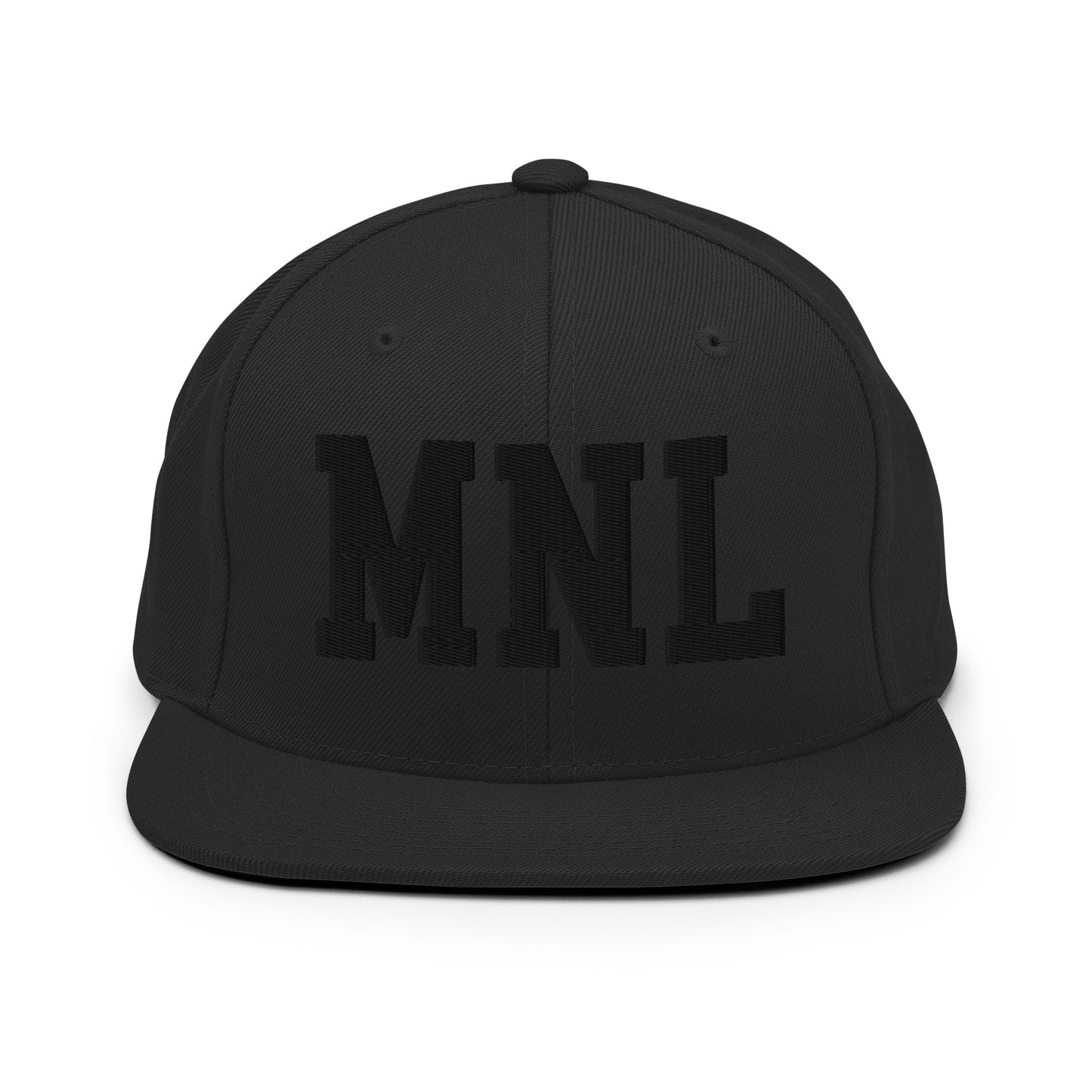 College-Style Classic Snapback Hat • Black • MNL Manila • YHM Designs - Image 07