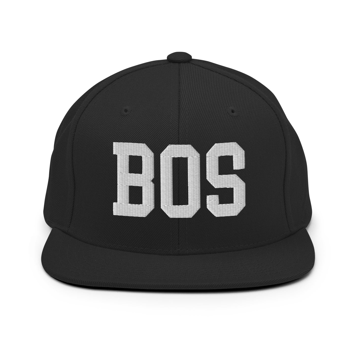 College-Style Classic Snapback Hat • White • BOS Boston • YHM Designs - Image 07