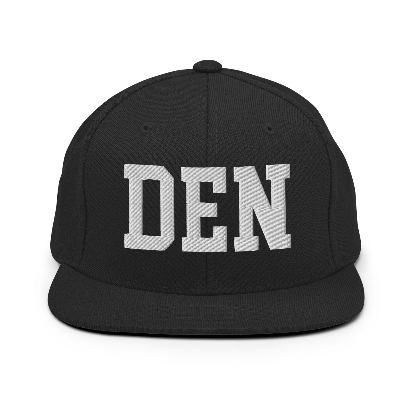 College-Style Classic Snapback Hat • White • DEN Denver • YHM Designs - Image 07
