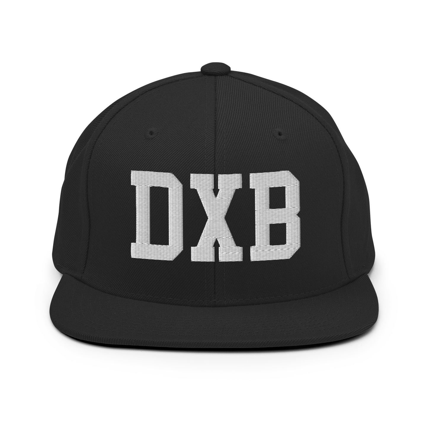 College-Style Classic Snapback Hat • White • DXB Dubai • YHM Designs - Image 07