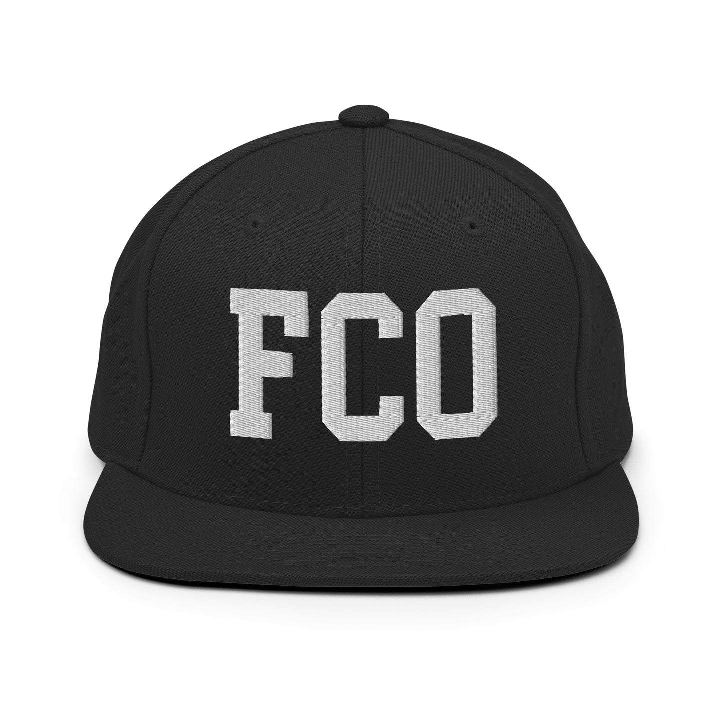 College-Style Classic Snapback Hat • White • FCO Rome • YHM Designs - Image 07