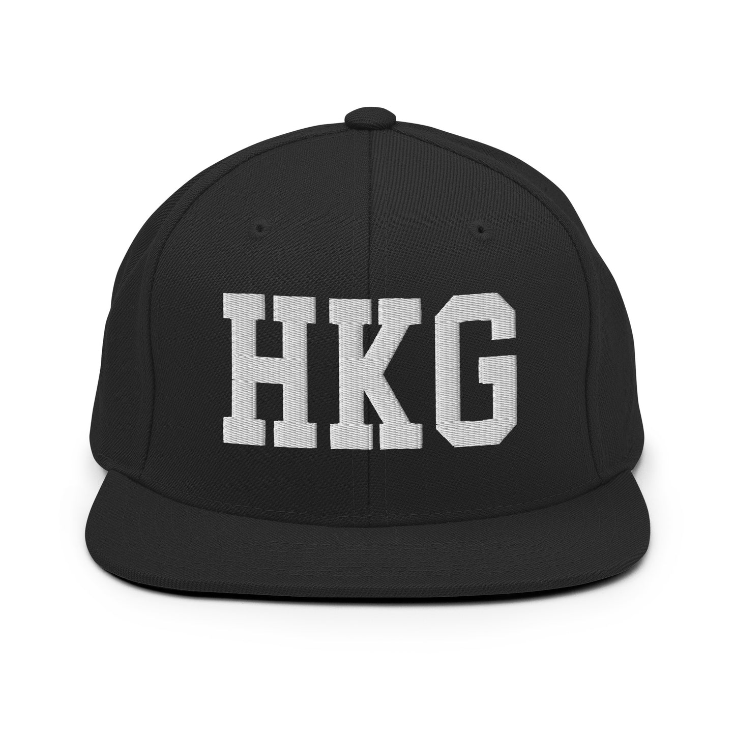 College-Style Classic Snapback Hat • White • HKG Hong Kong • YHM Designs - Image 07