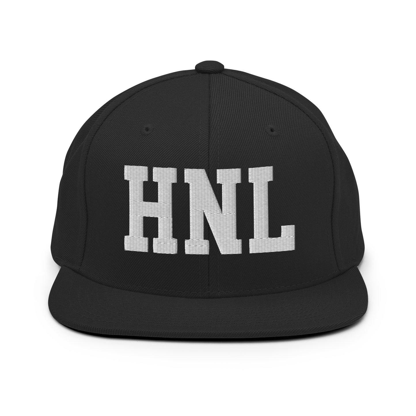 College-Style Classic Snapback Hat • White • HNL Honolulu Souvenir • YHM Designs - Image 07