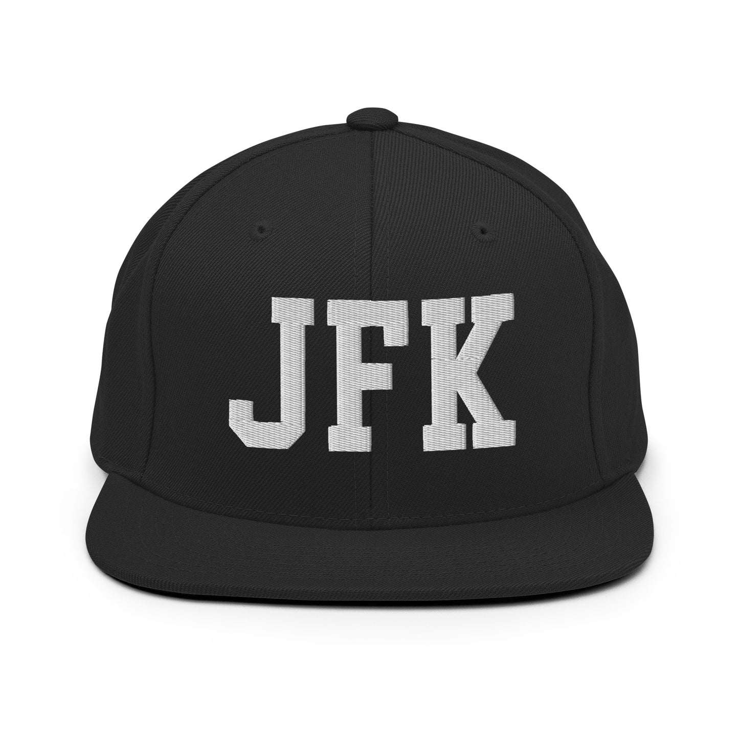 College-Style Classic Snapback Hat • White • JFK New York City Souvenir • YHM Designs - Image 07