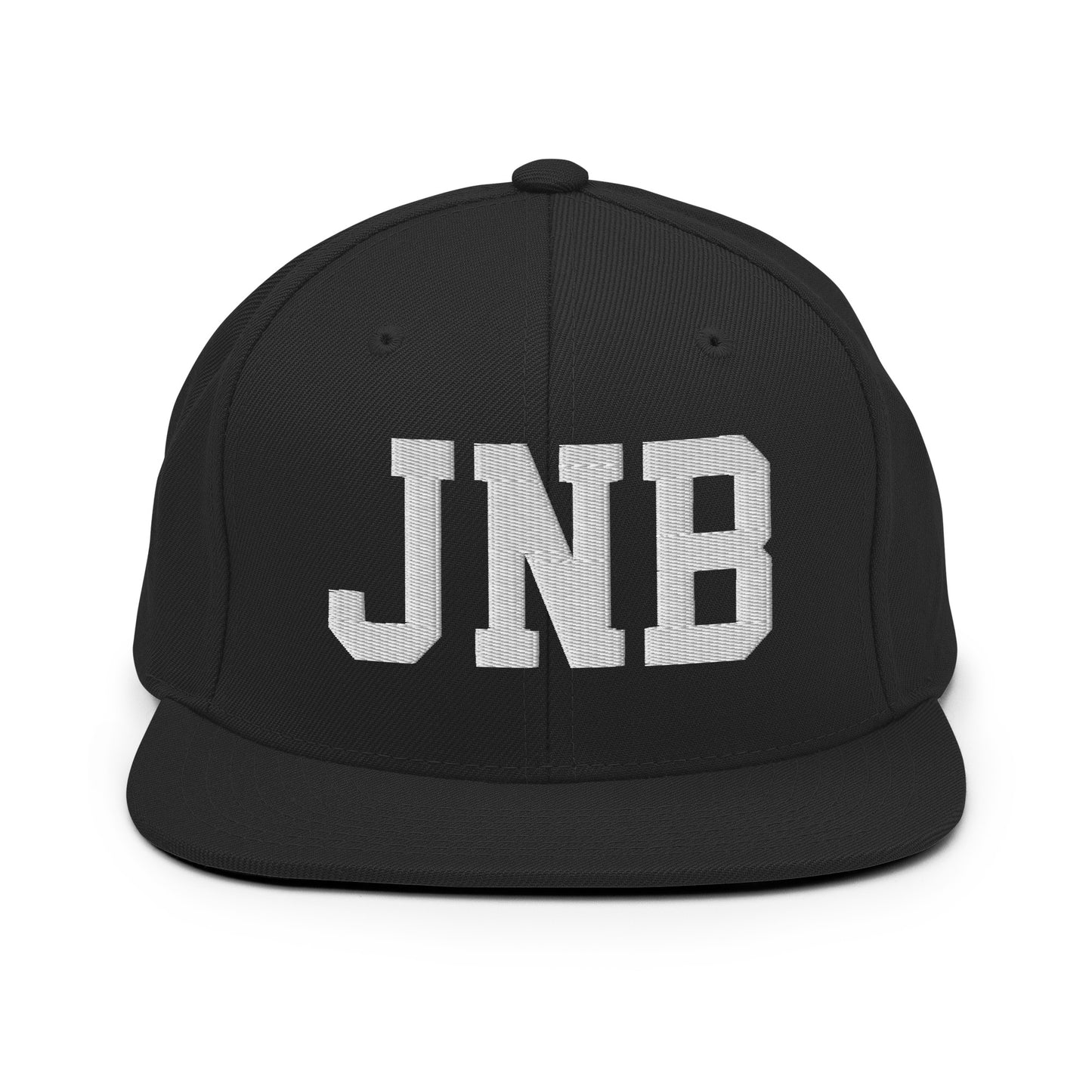 College-Style Classic Snapback Hat • White • JNB Johannesburg • YHM Designs - Image 07