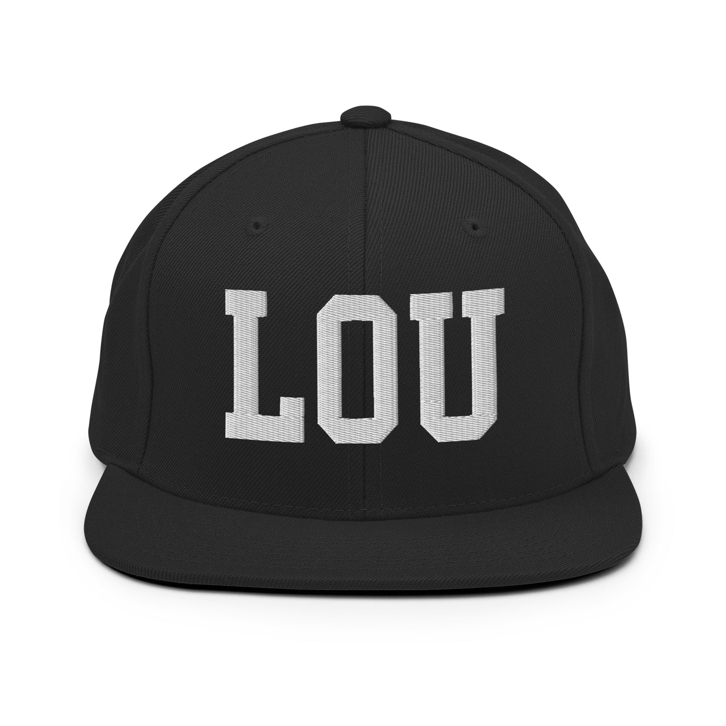 College-Style Classic Snapback Hat • White • LOU Louisville Souvenir • YHM Designs - Image 07