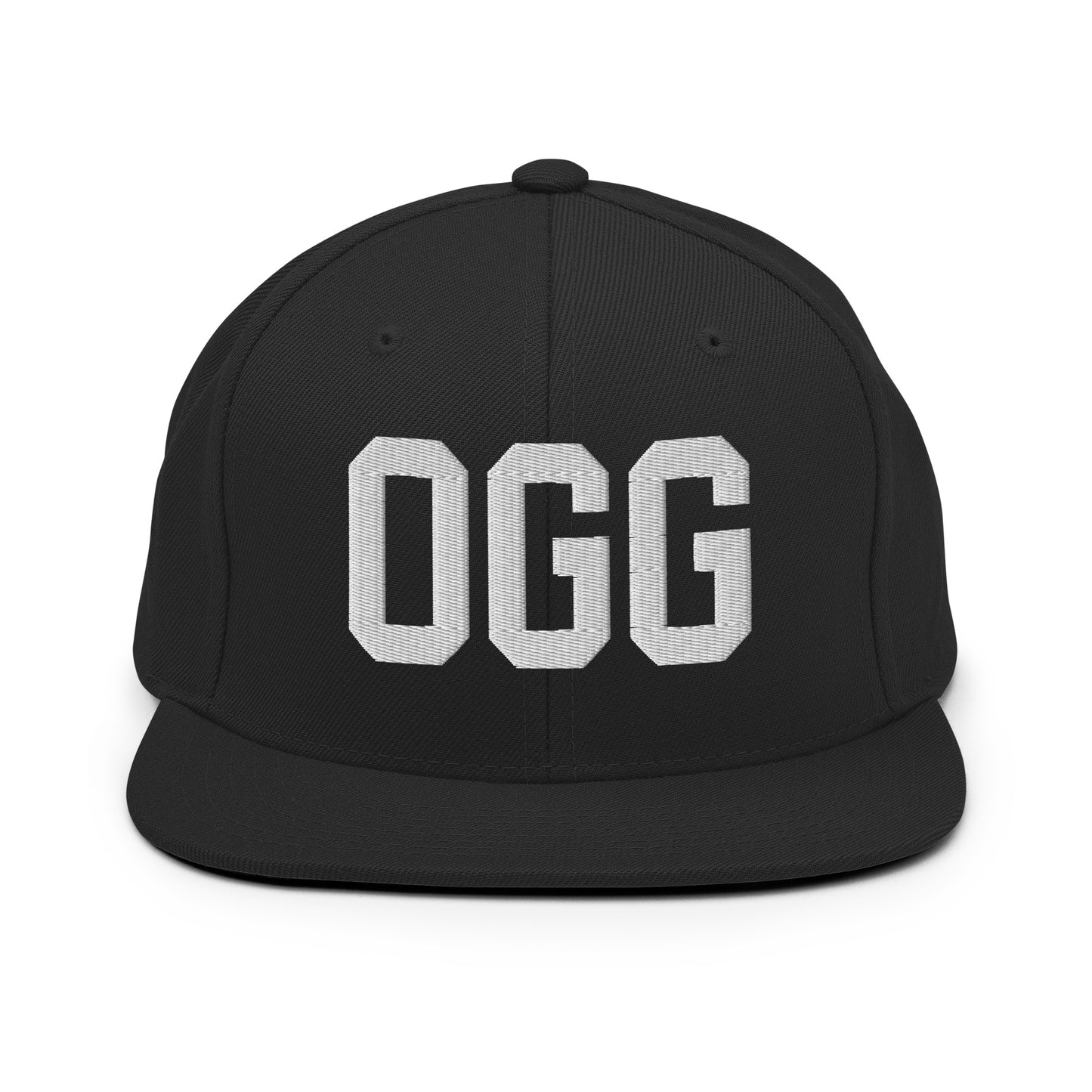 College-Style Classic Snapback Hat • White • OGG Maui Souvenir • YHM Designs - Image 07