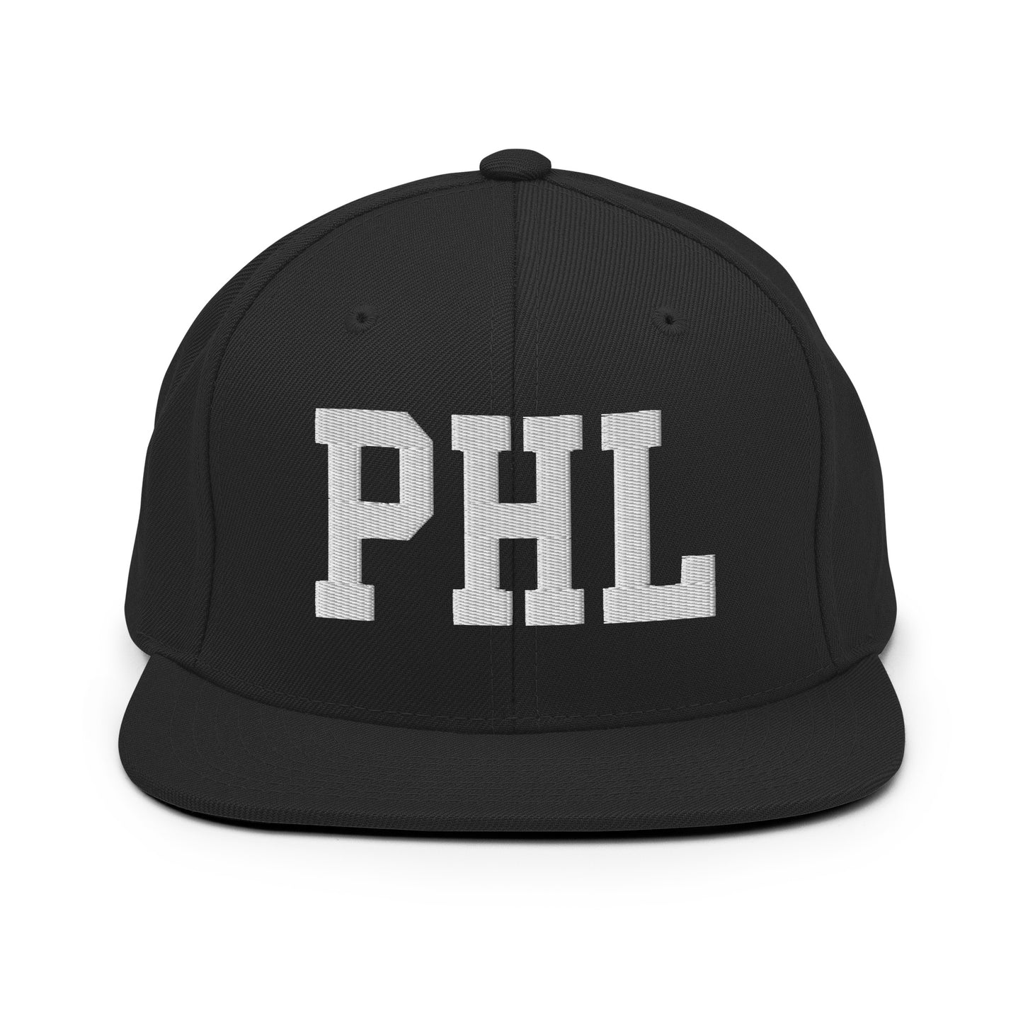 College-Style Classic Snapback Hat • White • PHL Philadelphia Souvenir • YHM Designs - Image 07